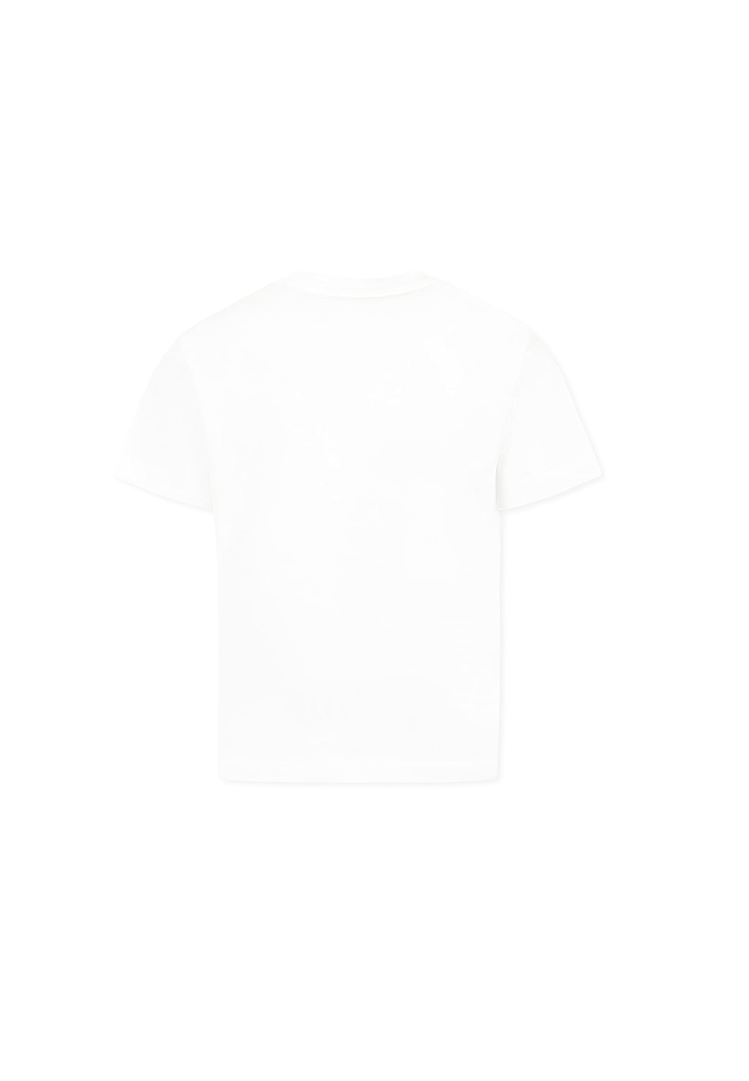 Shop Msgm White T-shirt For Boy With Logo