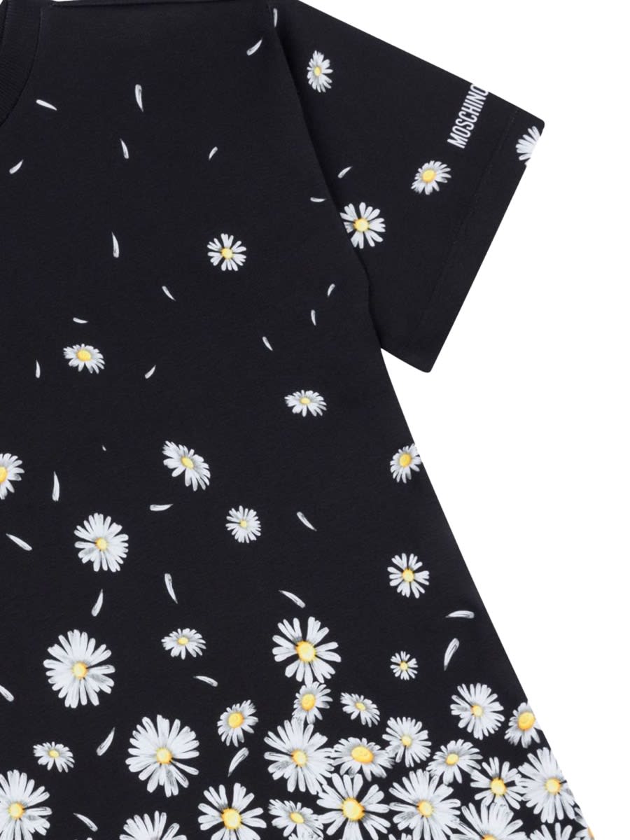 MOSCHINO DAISY DRESS IN BLACK