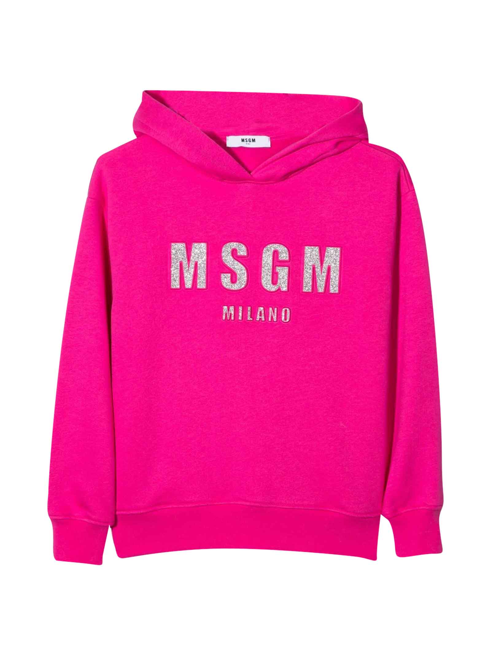 MSGM Fuchsia Sweatshirt With Hood