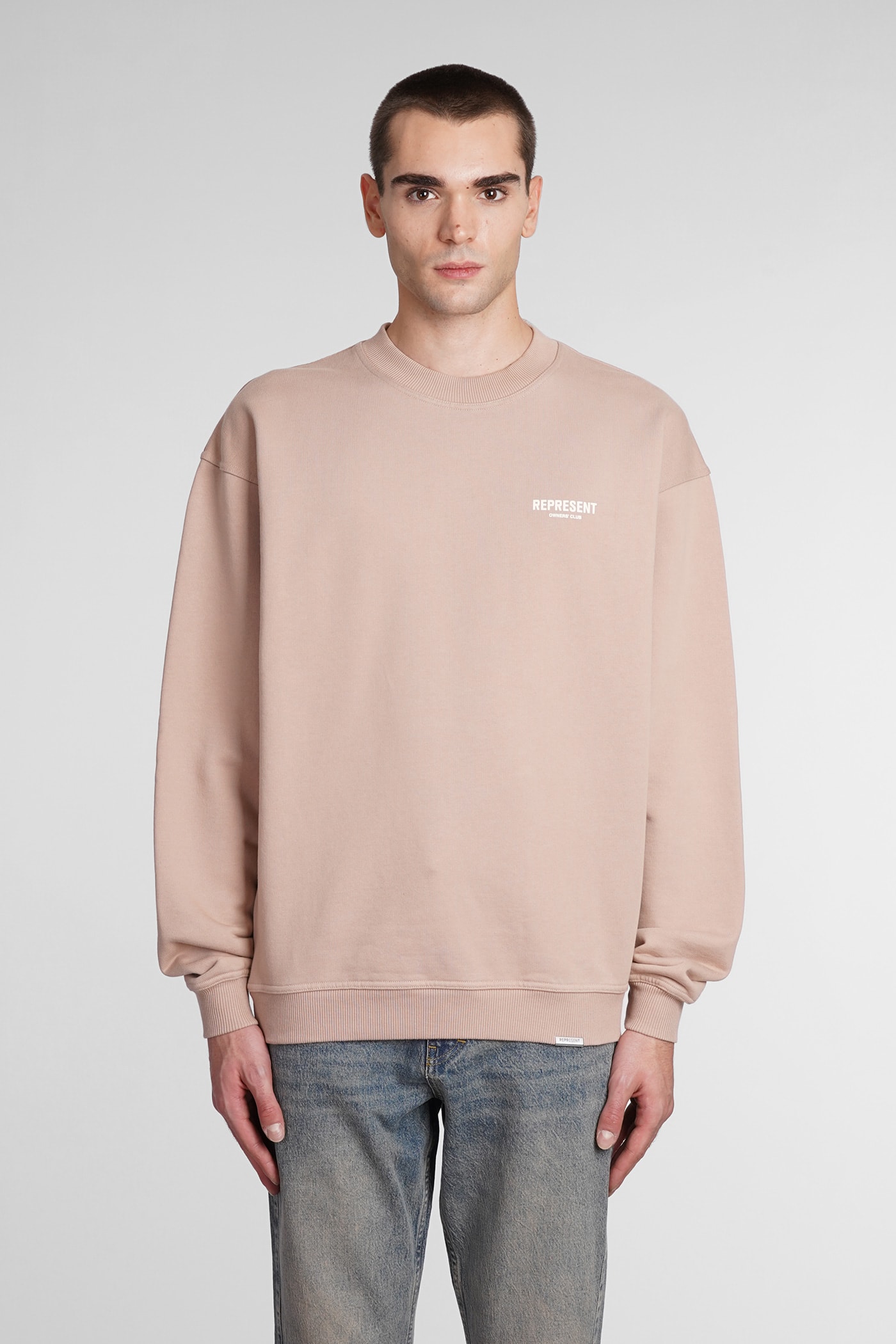 Sweatshirt In Rose-pink Cotton