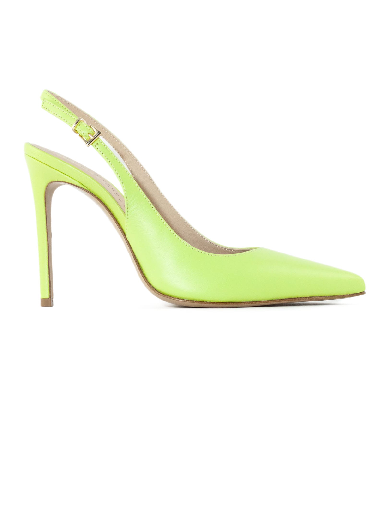 Pitty Green Leather Slingback