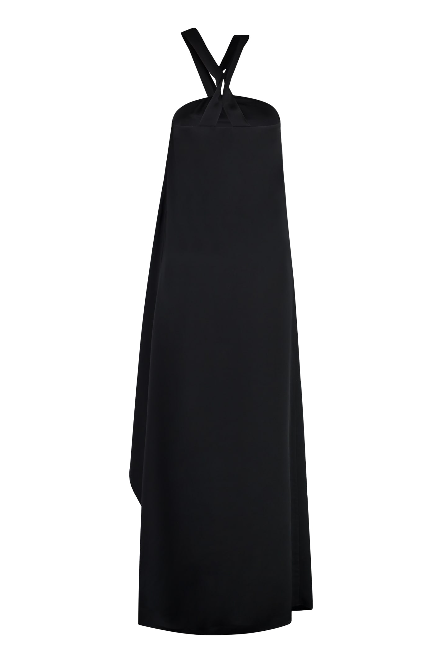 Shop Calvin Klein Crepe-cady Dress In Black