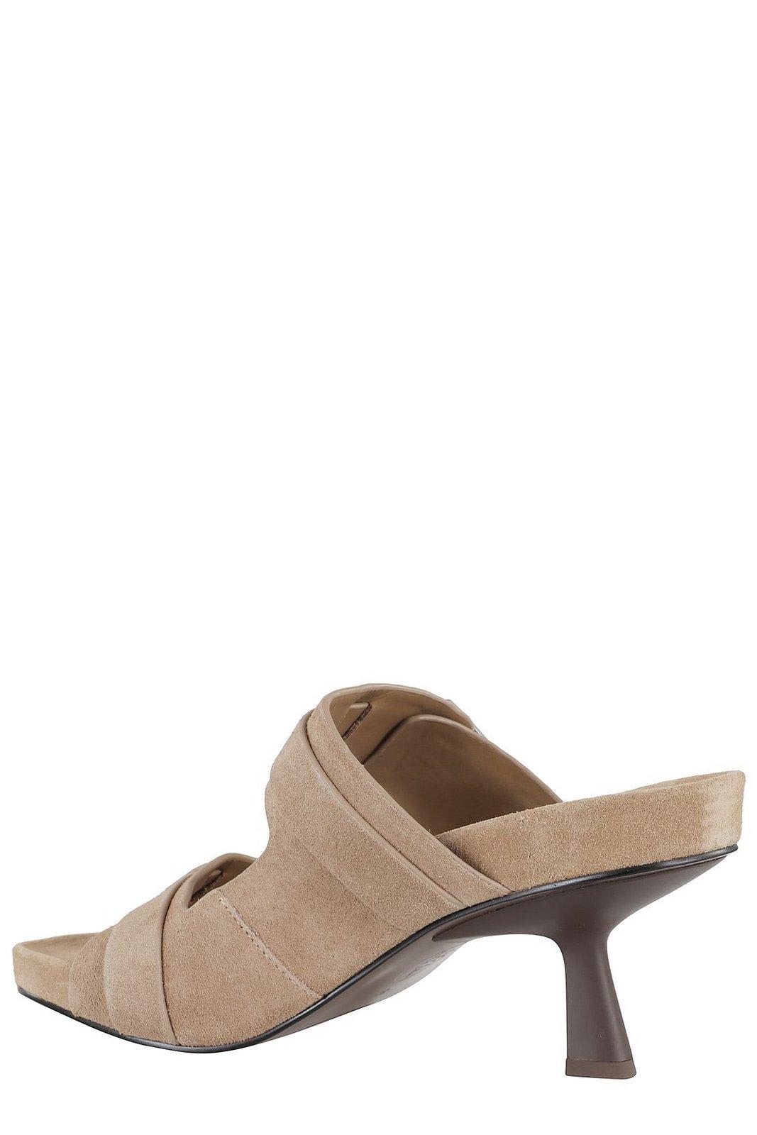 Ash Jewel Footbed Heeled Sandals In Brown