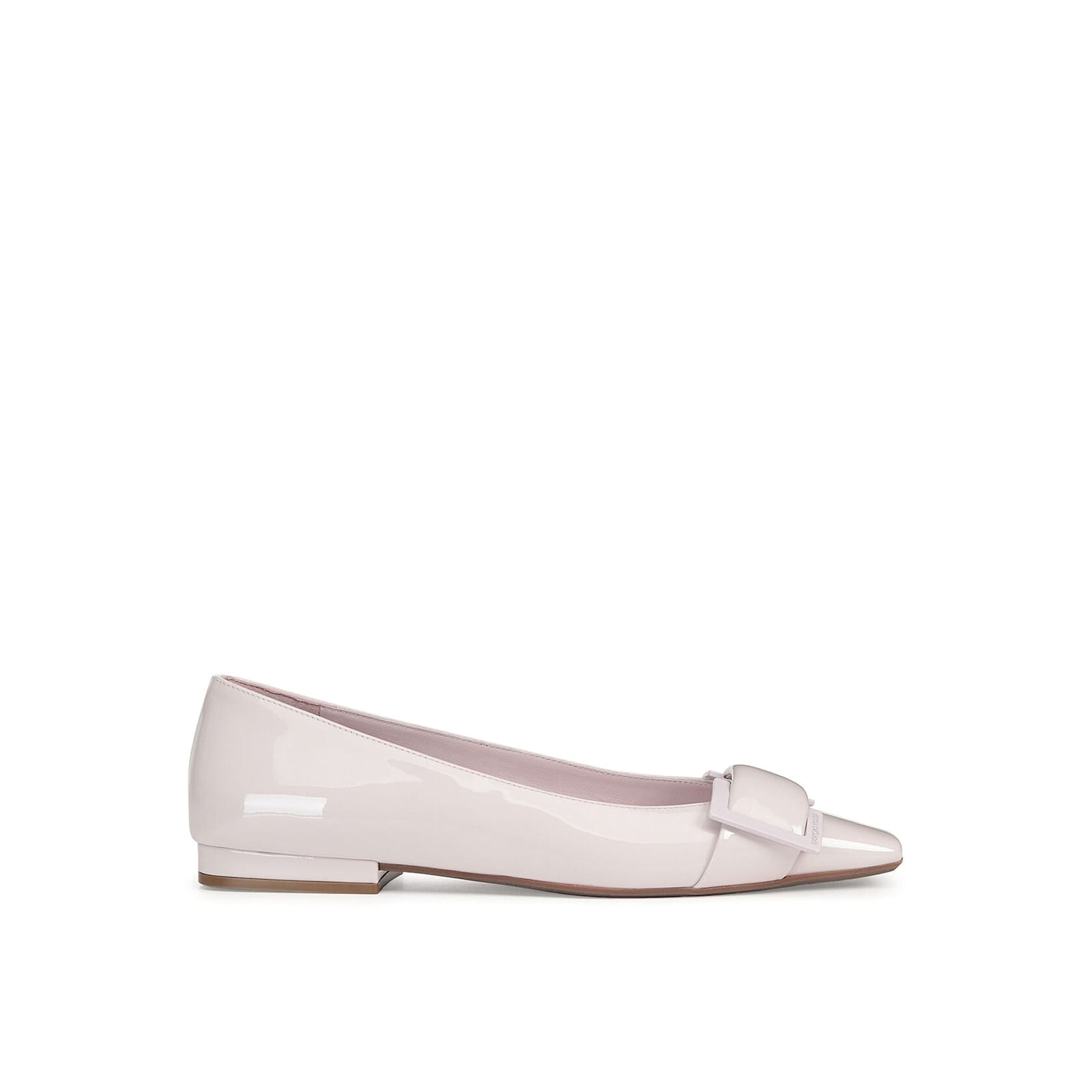 Shop Sergio Rossi Leather Ballerina Flats In Pink