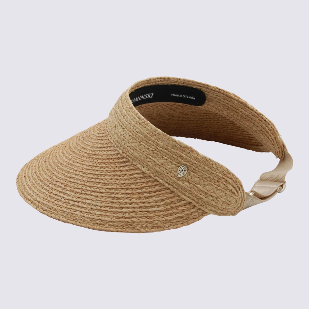 Helen Kaminski Versatile Hat With Adjustable Strap And Woven Texture In Brown