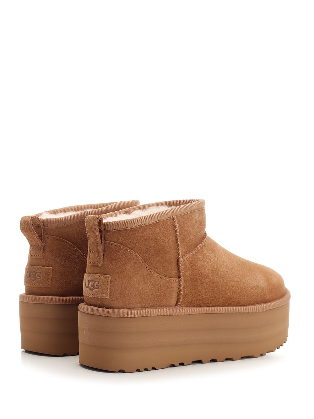 Ugg Classic Ultra Mini 1135092-che Womens 5 Chestnut Suede Platform Boot Gbnc453 In Brown