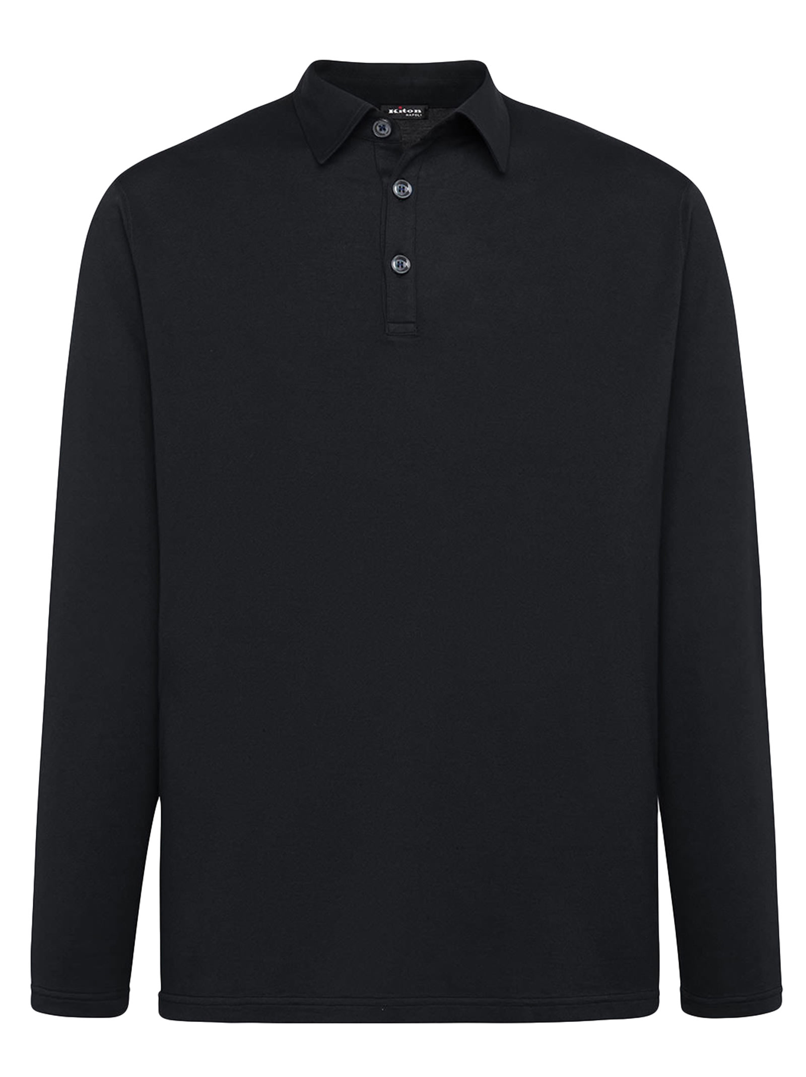 Kiton Jersey Polo Cotton In Black