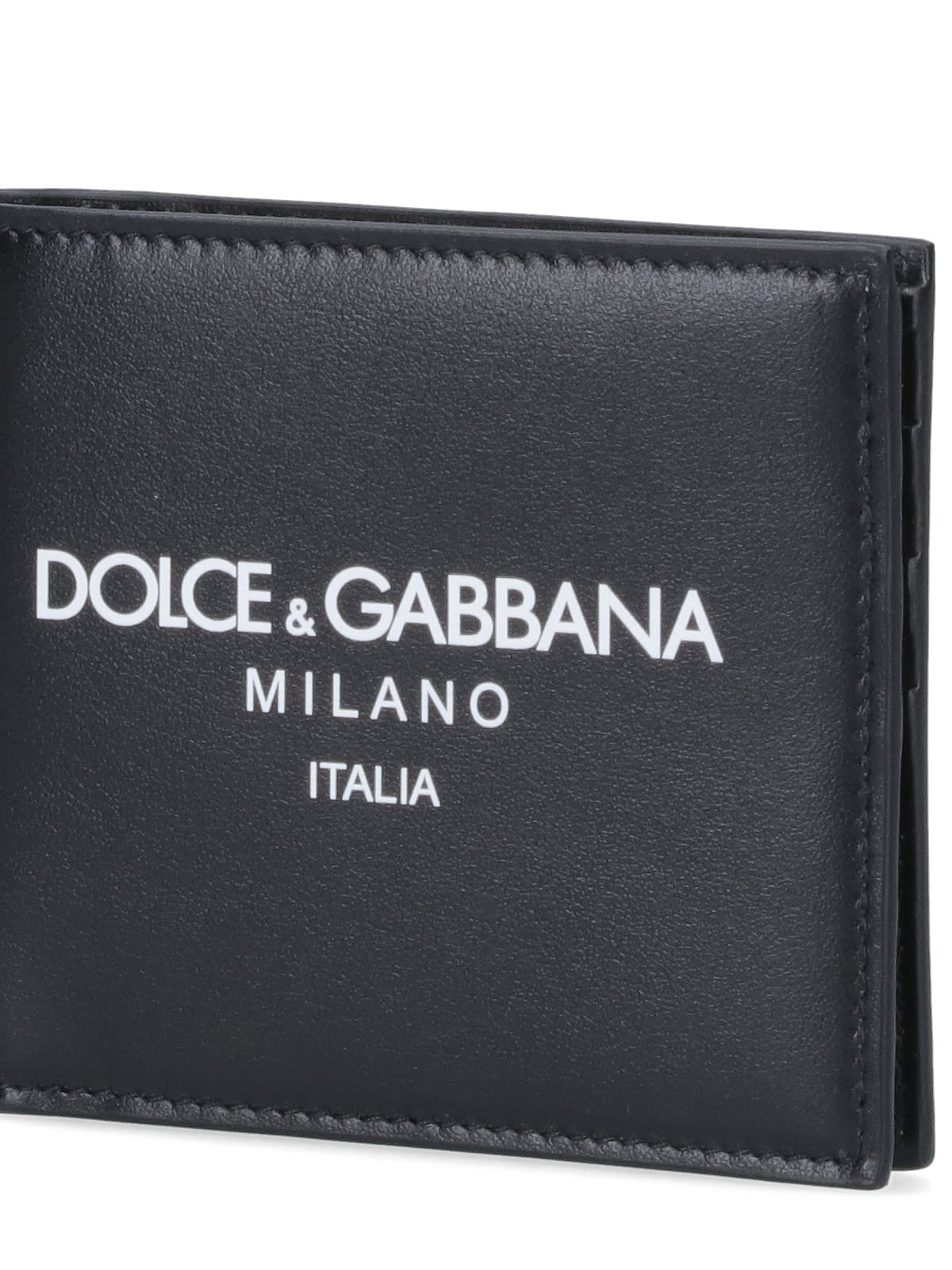 Shop Dolce & Gabbana Logo Bifold Wallet In Black