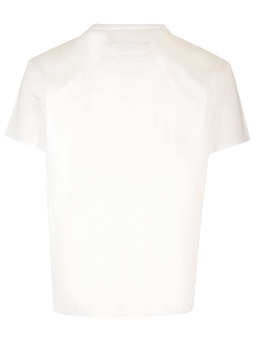 Shop Maison Margiela Distorted Logo T-shirt In White