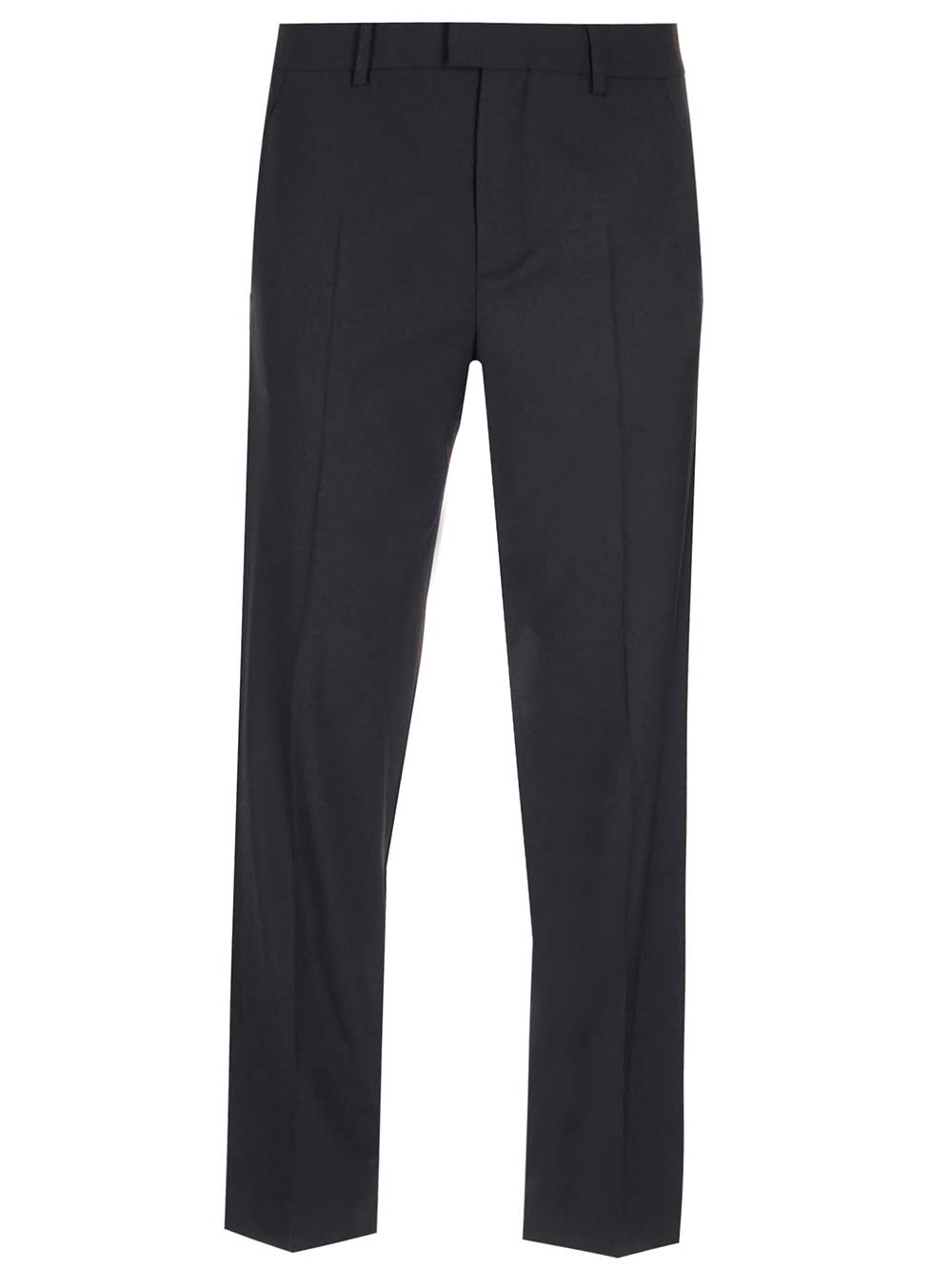 Shop Off-white Trousers In Black Wool