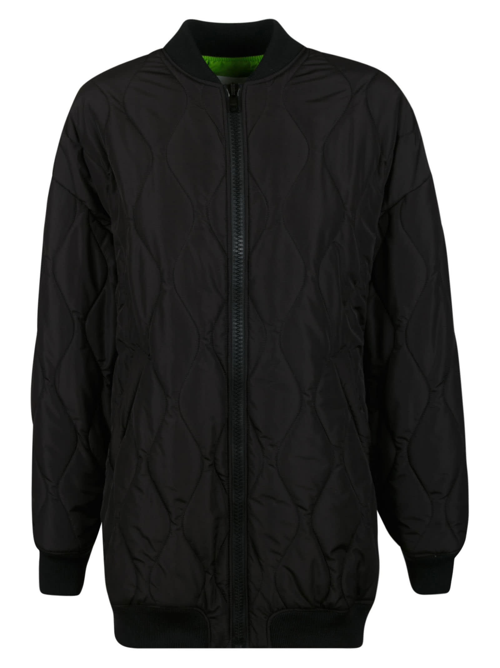 MSGM Oversize Quilted Zipped Jacket