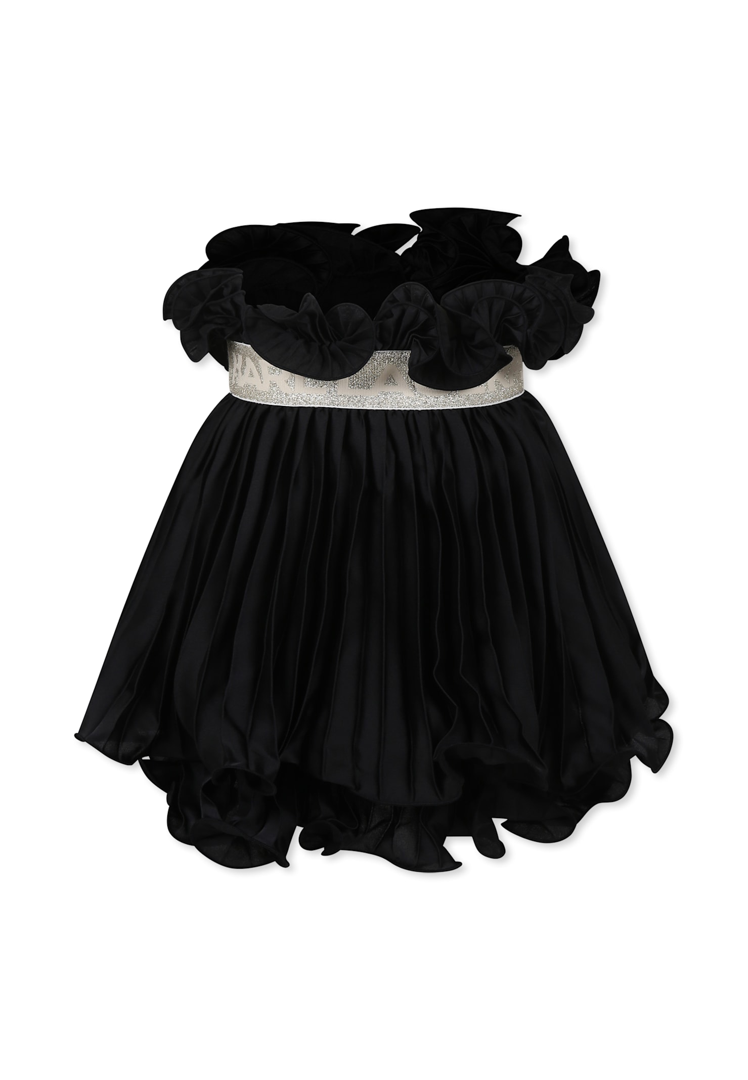 Karl Lagerfeld Black Skirt For Girl With Logo In Black