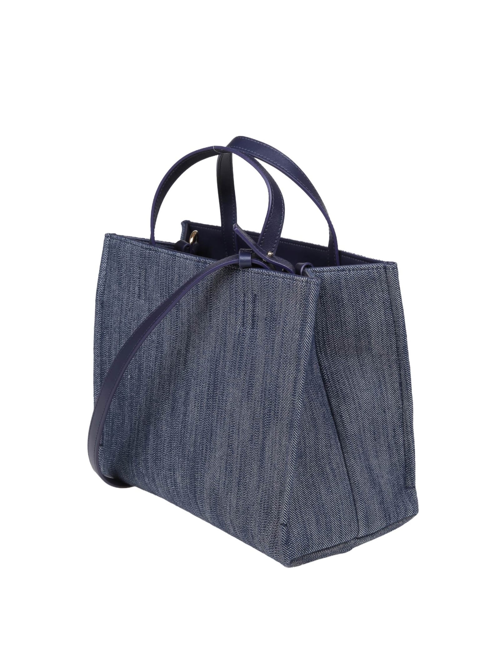 Shop Ferragamo Tote Bag (s) In Denim With Logo