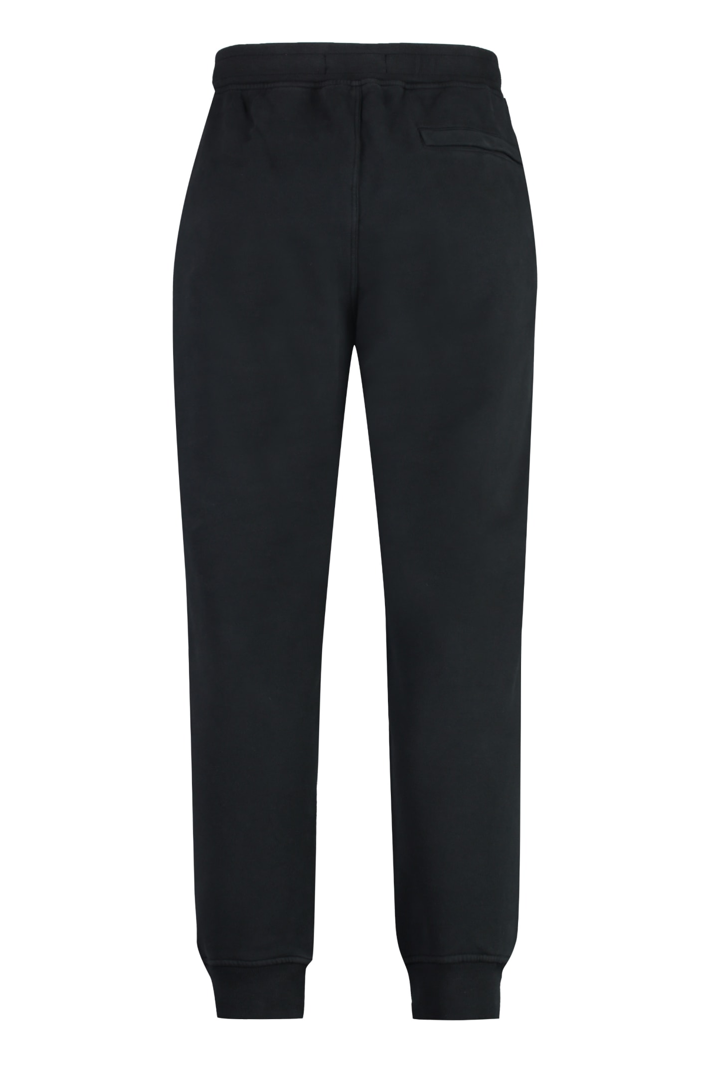 Shop Stone Island Cotton Track-pants In Nero