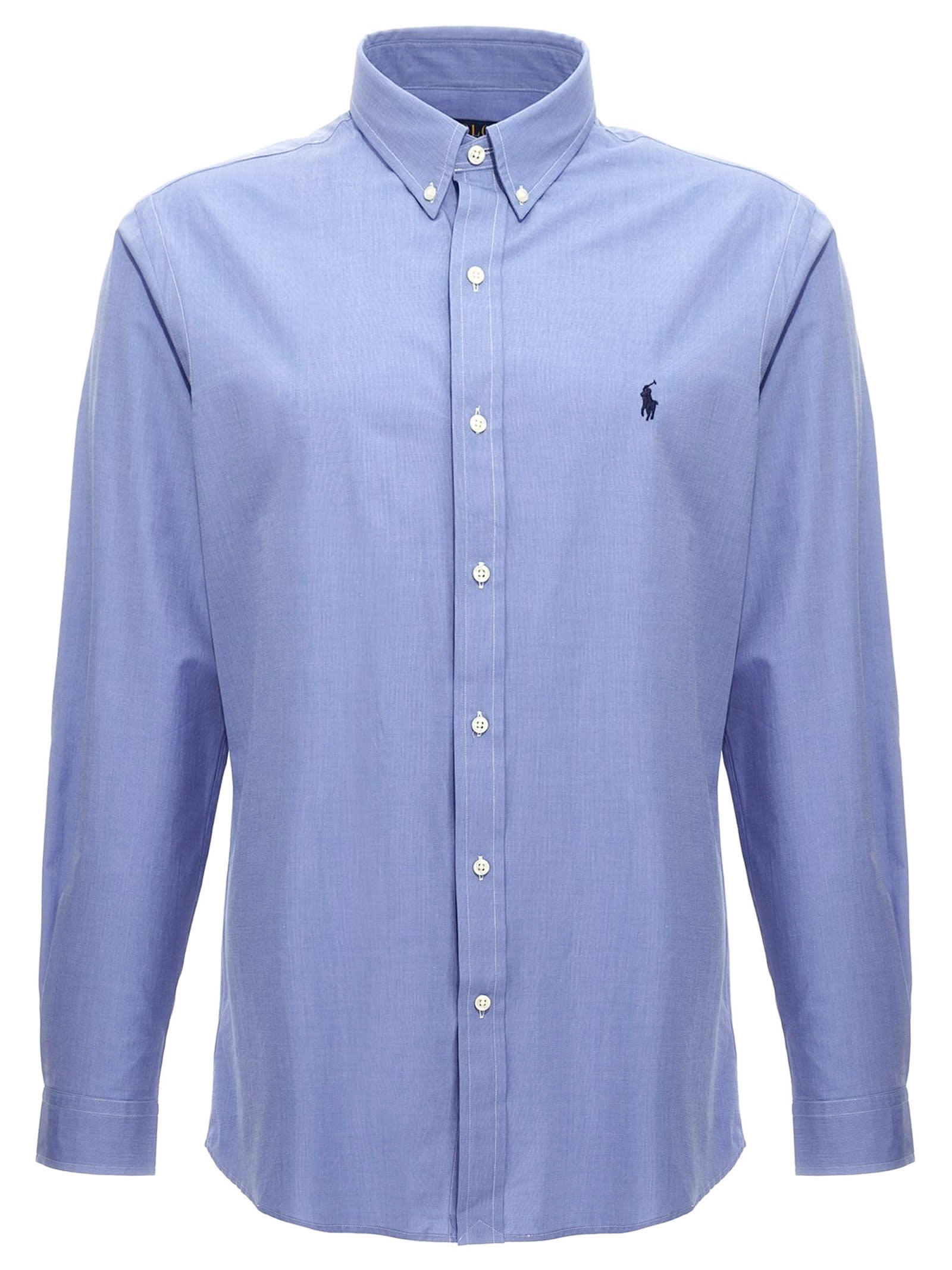 Ralph Lauren Light Blue Stretch-cotton Shirt