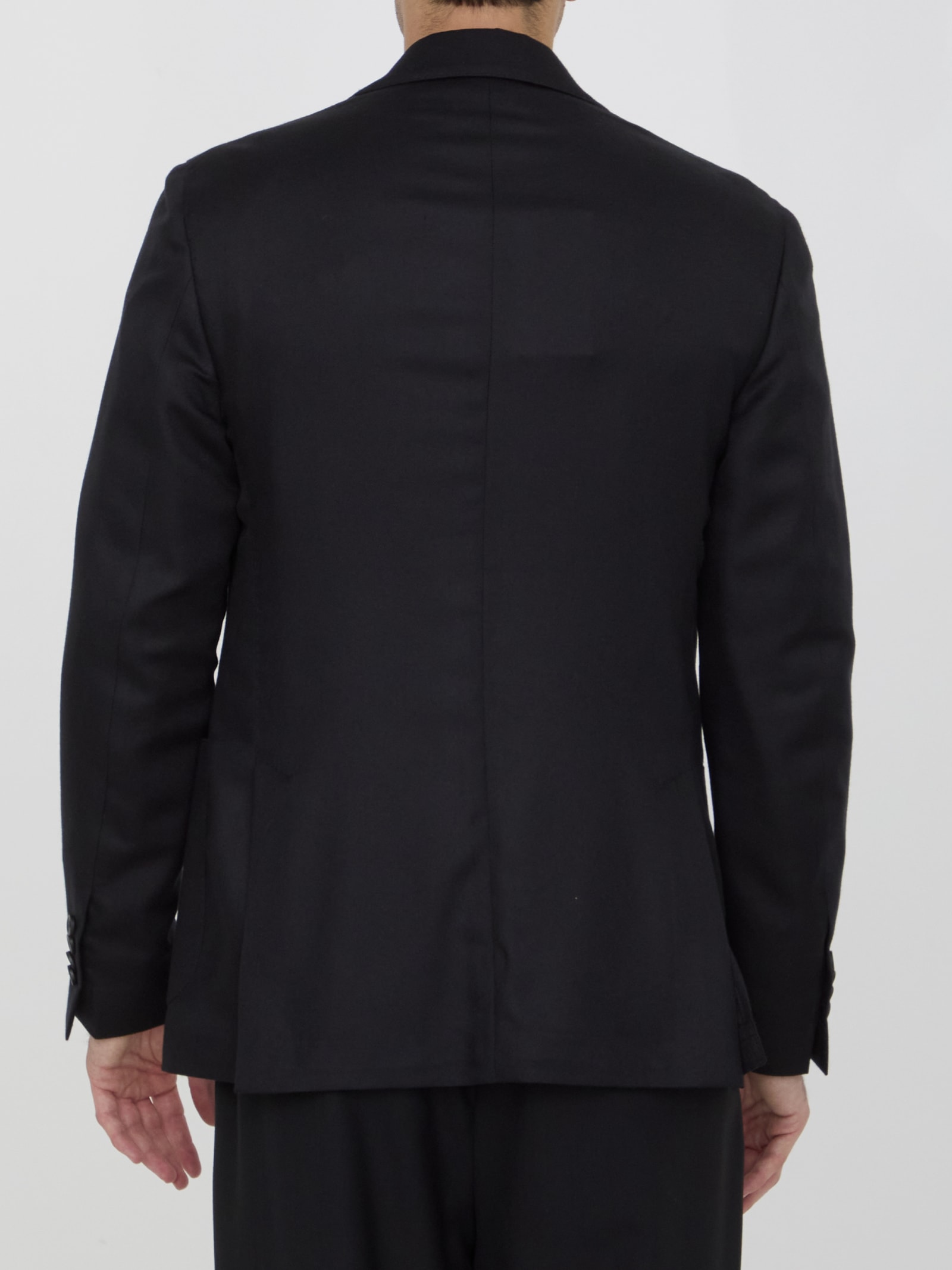 Shop Lardini Cashmere Blend Jacket In Black