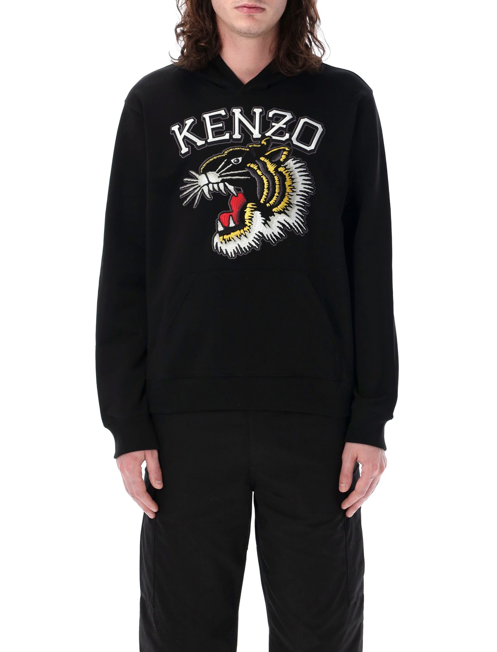 Kenzo Tiger Hoodie In Black