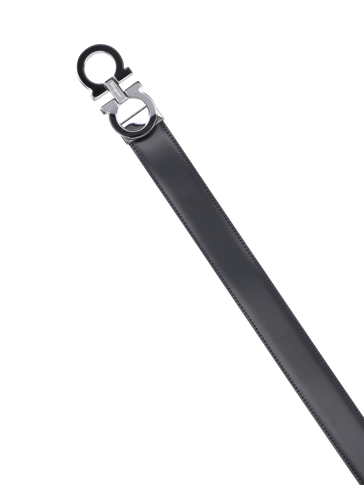 Shop Ferragamo Gancini Adjustable Belt In Black