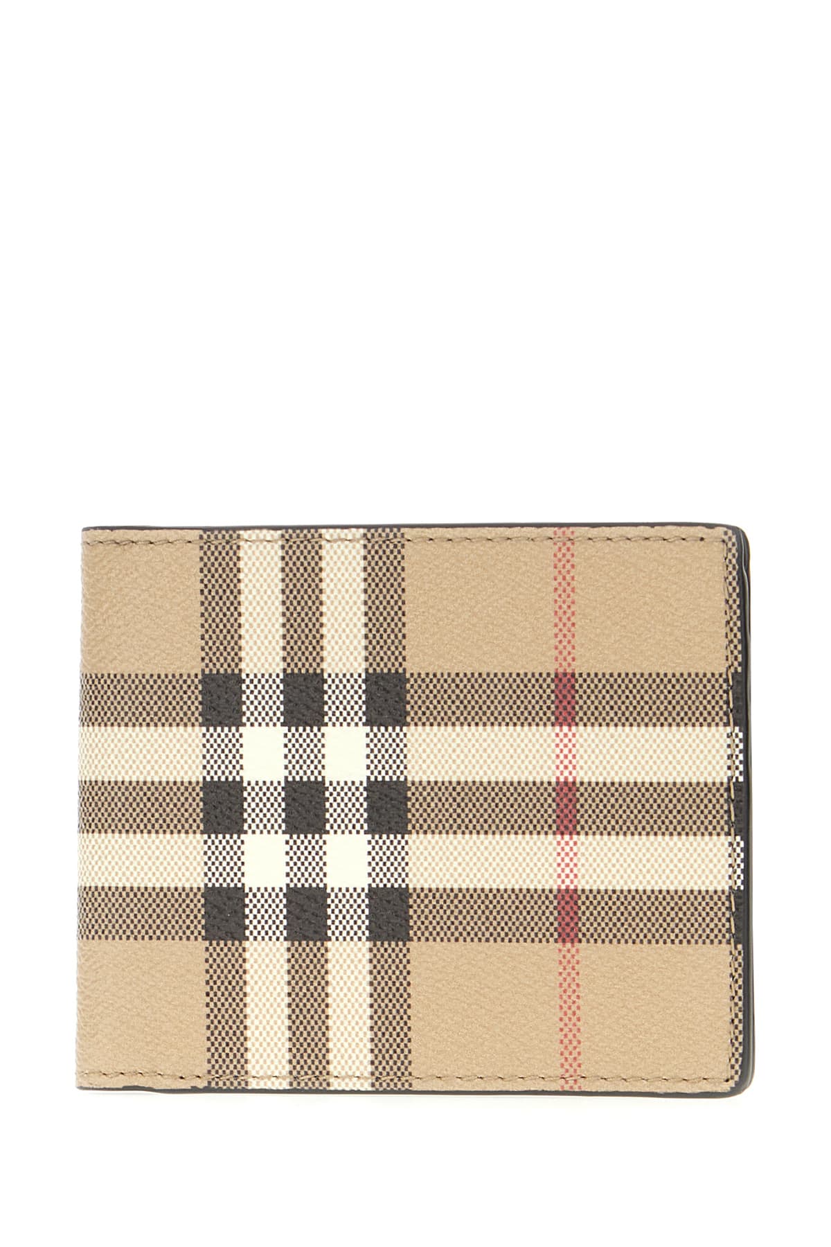 Shop Burberry Printed Fabric Wallet In Archivebeige