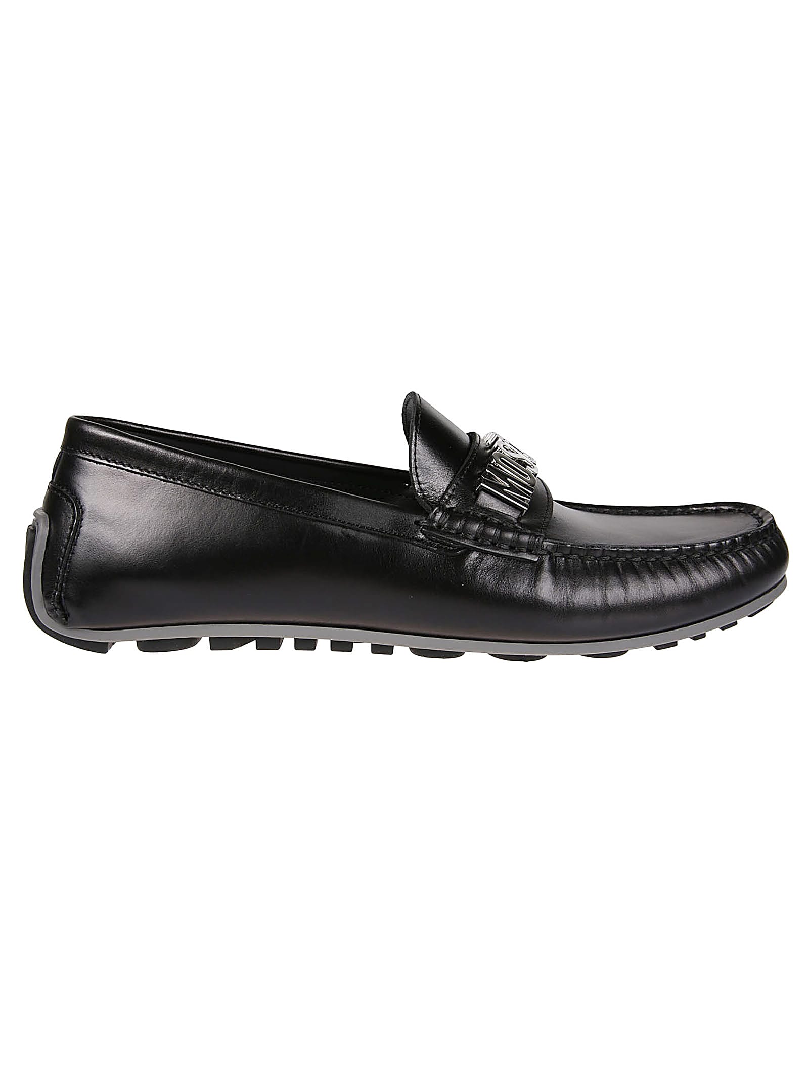 Shop Moschino Driver5 Loafers In Anero