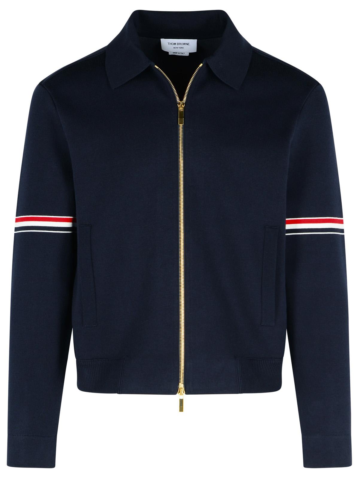 Navy Cotton Bomber Jacket