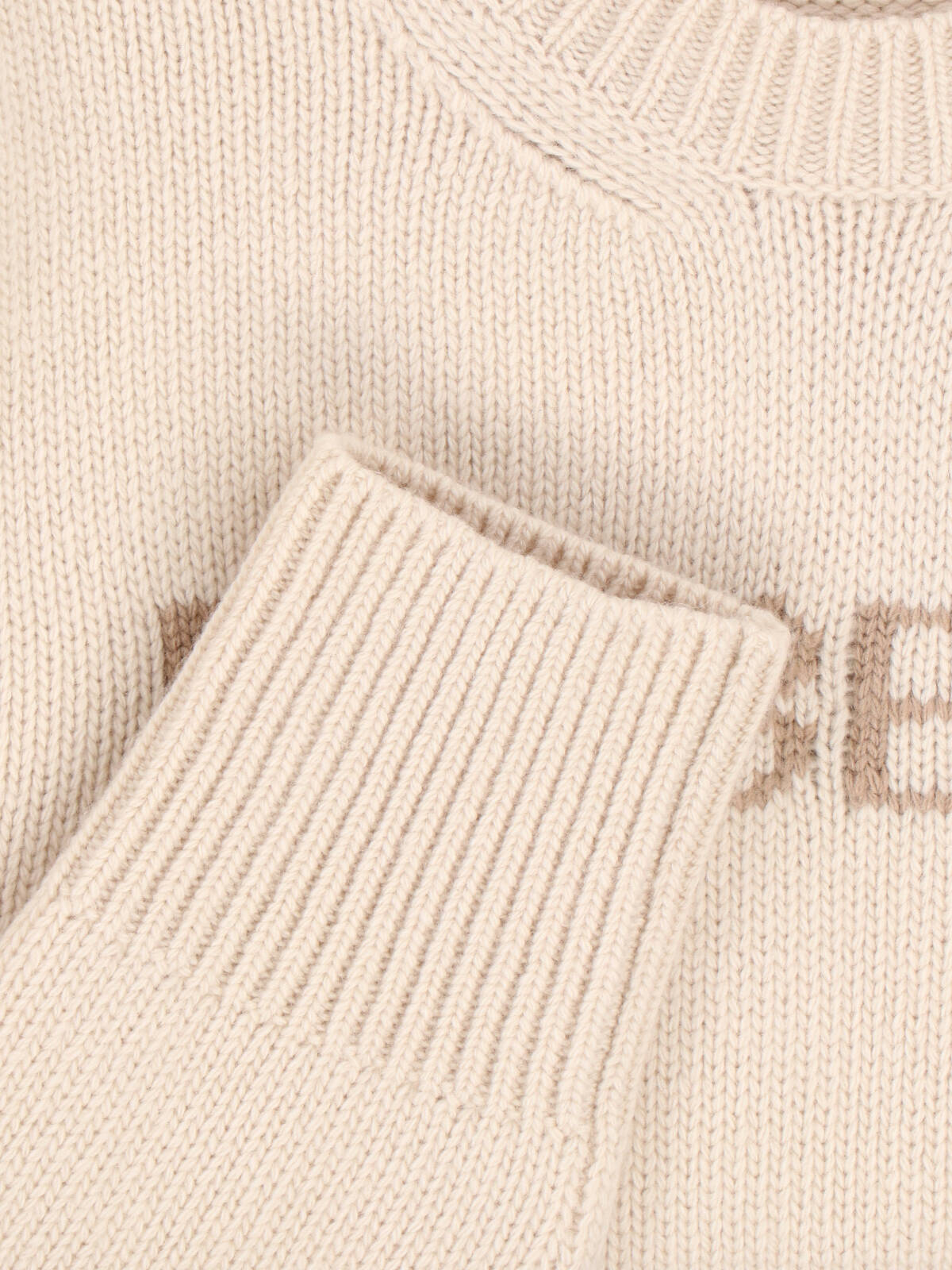 Burberry Wool And Cashmere Sweater In Neutral