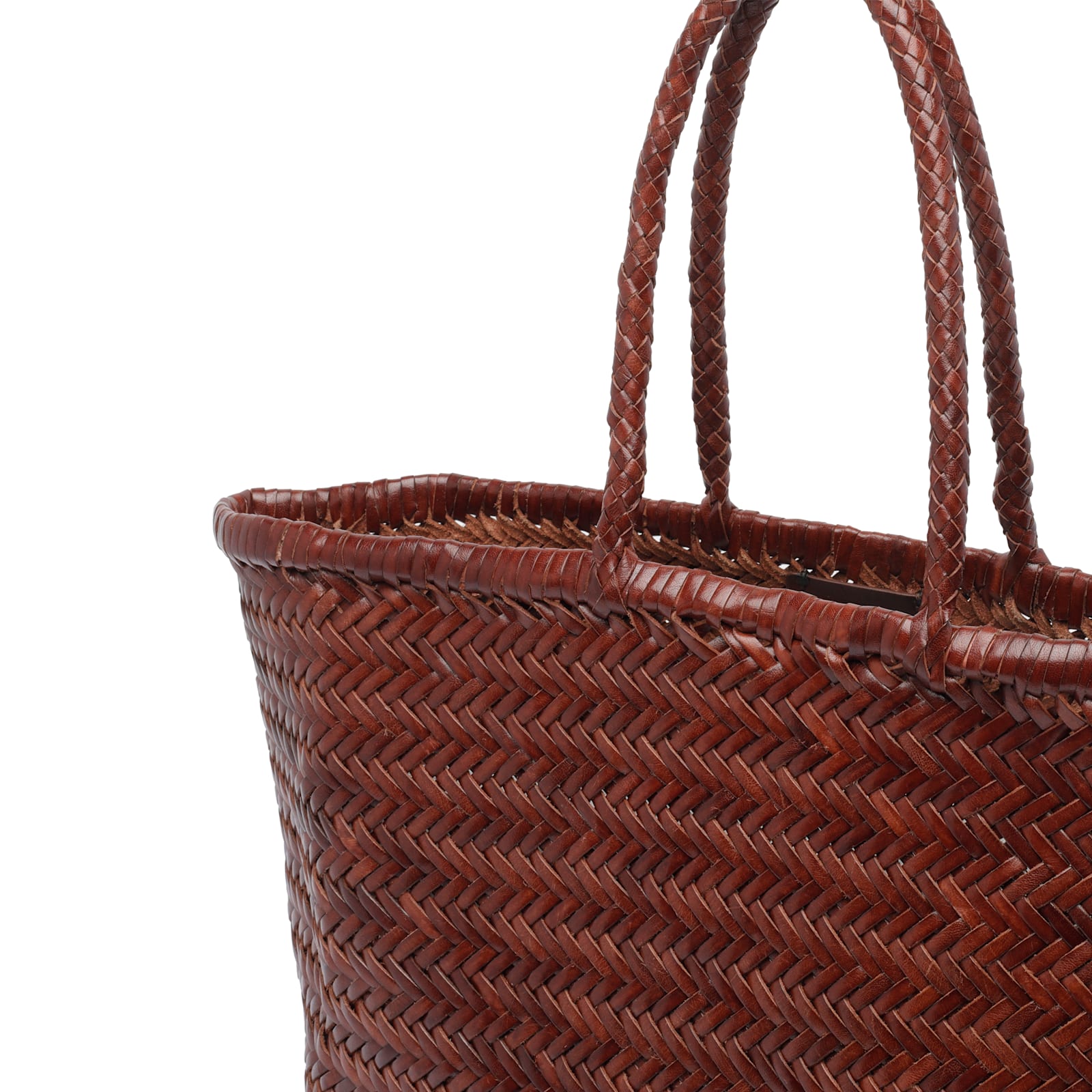 Dragon Diffusion Women Big Bamboo Triple Jump Basket Bag In Brown