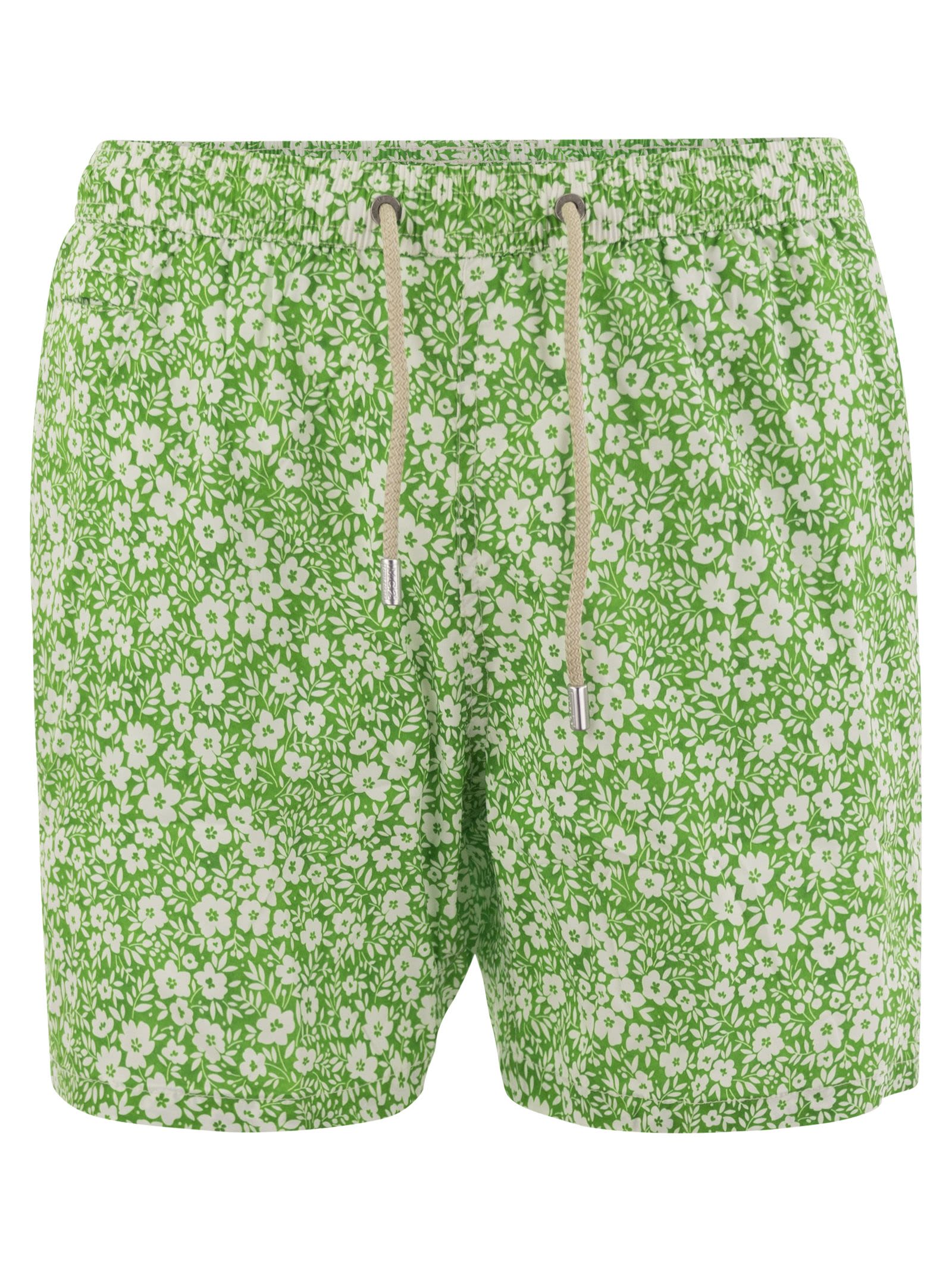 Shop Mc2 Saint Barth Comfort Light Swimwear With Print In Green