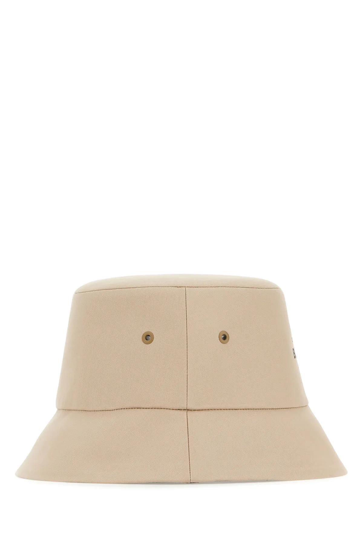 Burberry Beige Gabardine Hat In Soft Fawn