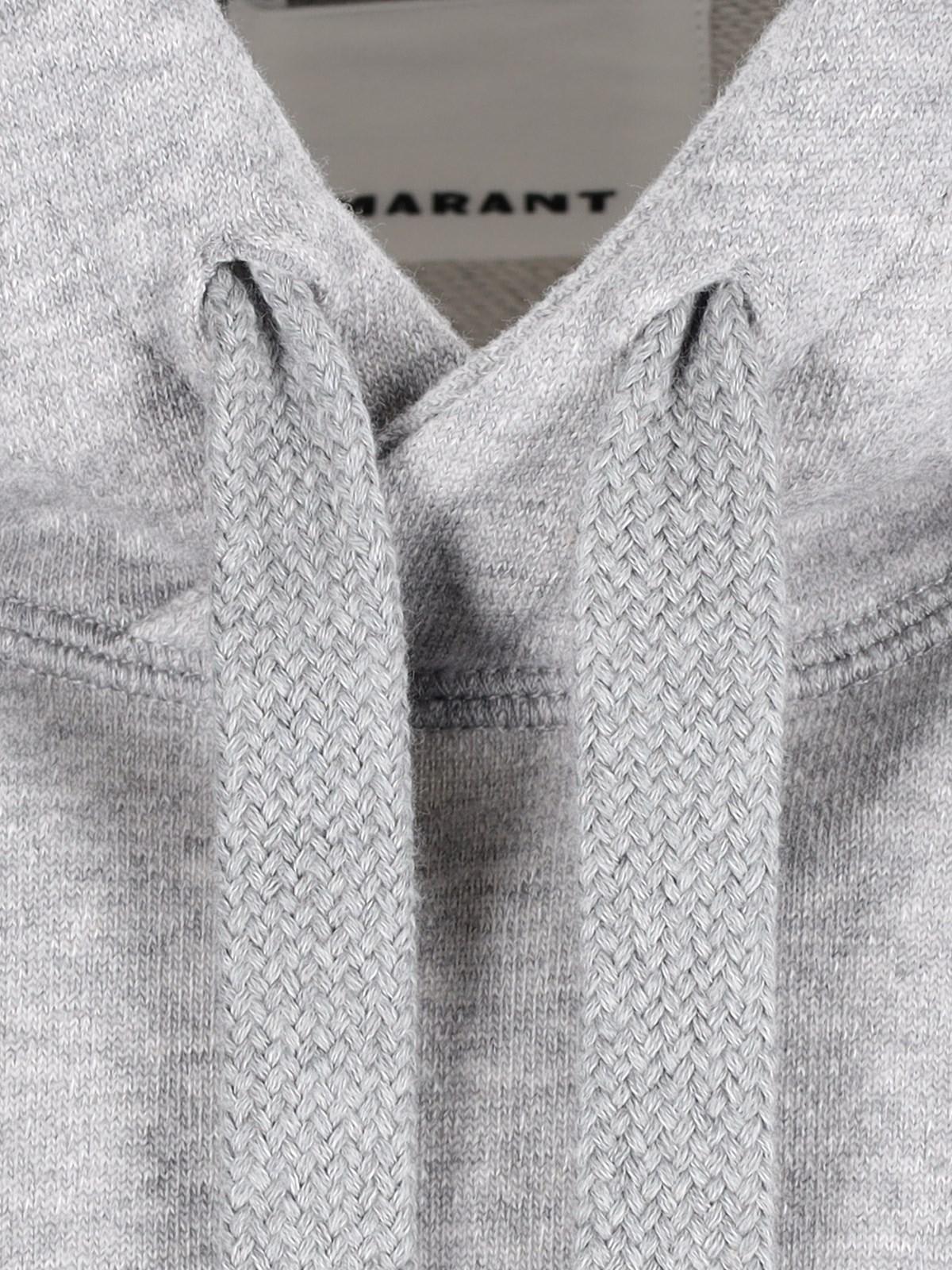 Shop Isabel Marant Logo Hoodie In Grey
