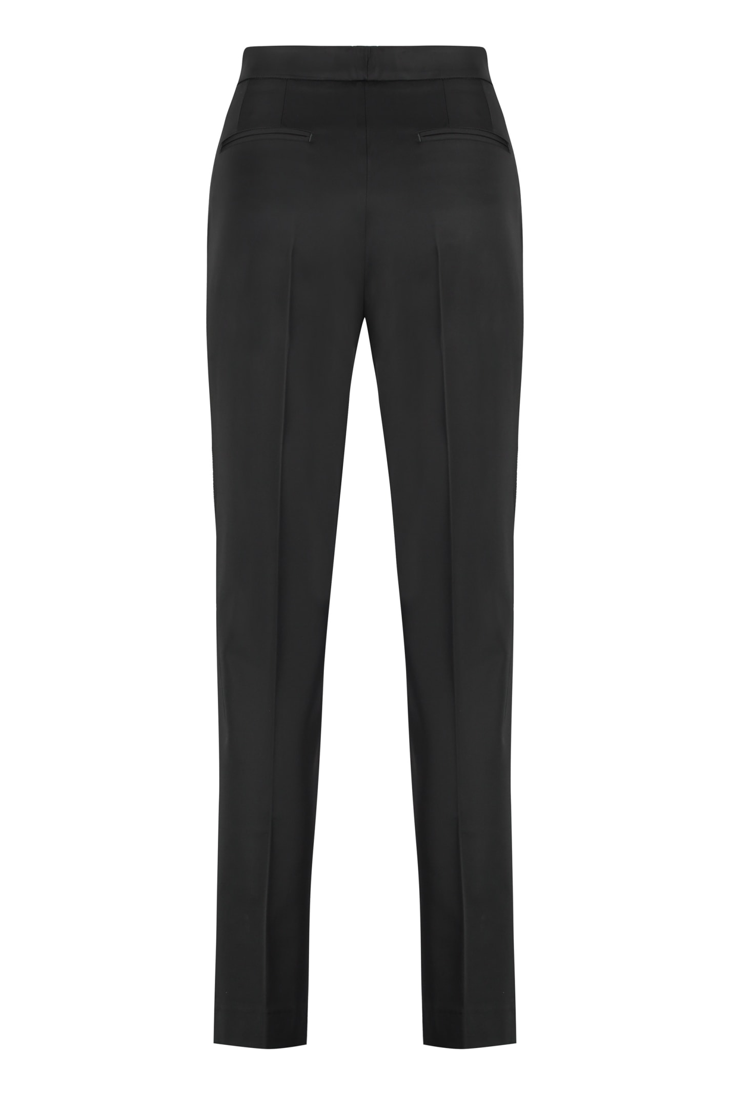 Shop Pt01 Stretch Viscose Trousers In Black