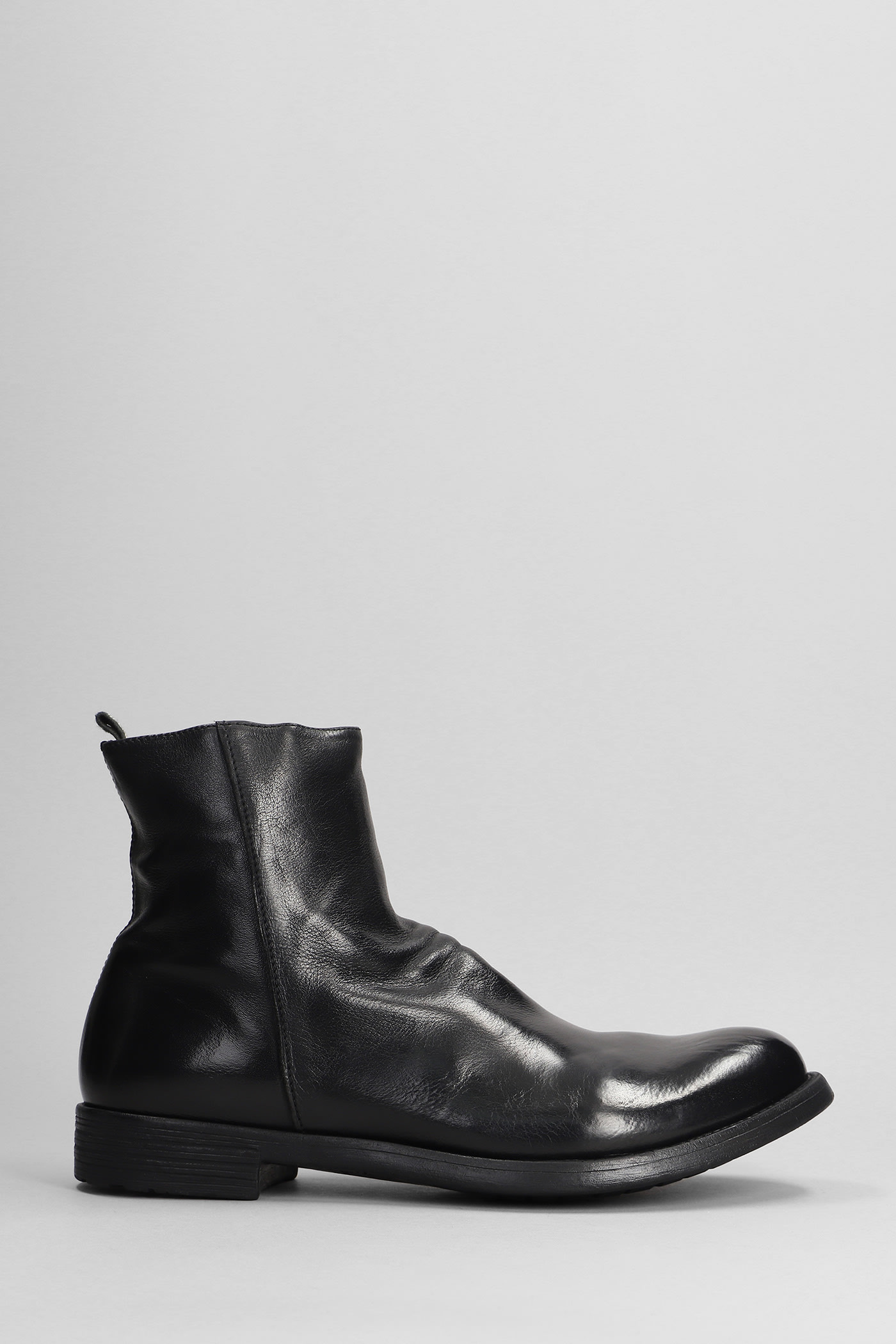 Hive 010 Ankle Boots In Black Leather