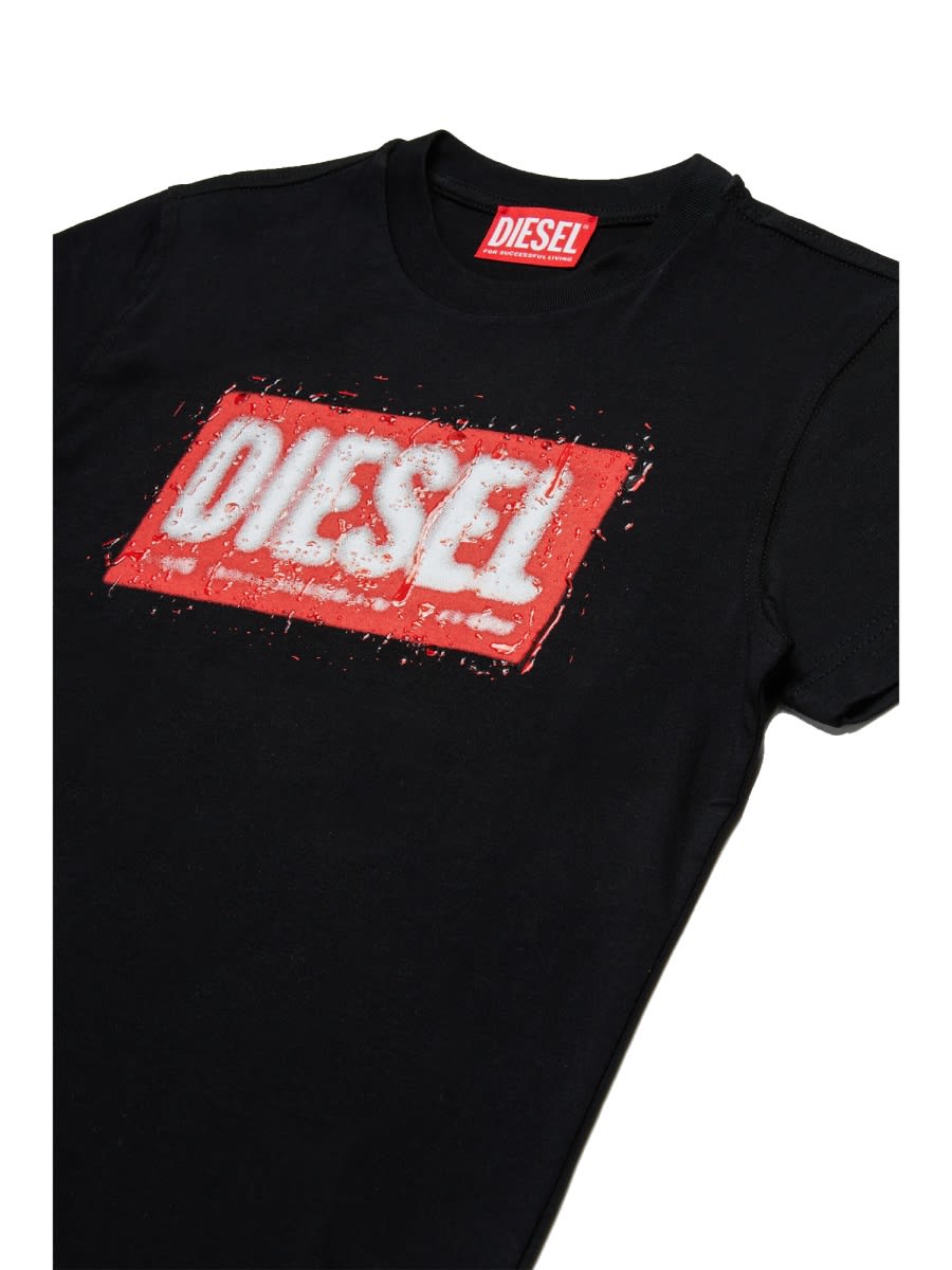 Diesel Tadjustq10 T-shirt In Black