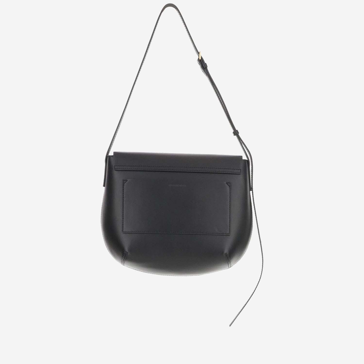 Shop By Malene Birger Maellon Leather Shoulder Bag In Black