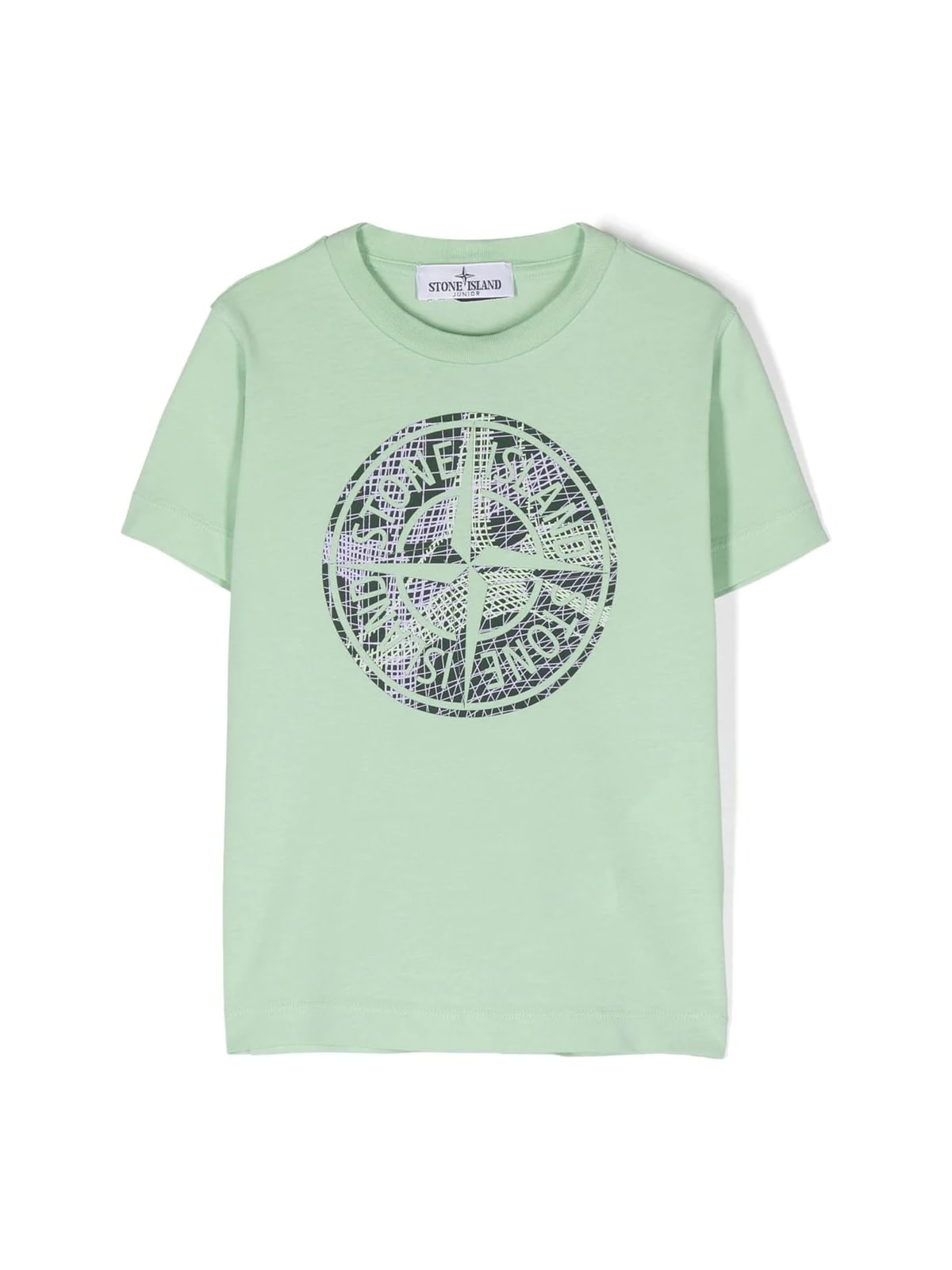 Stone Island Compass-print Cotton T-shirt In Light Green