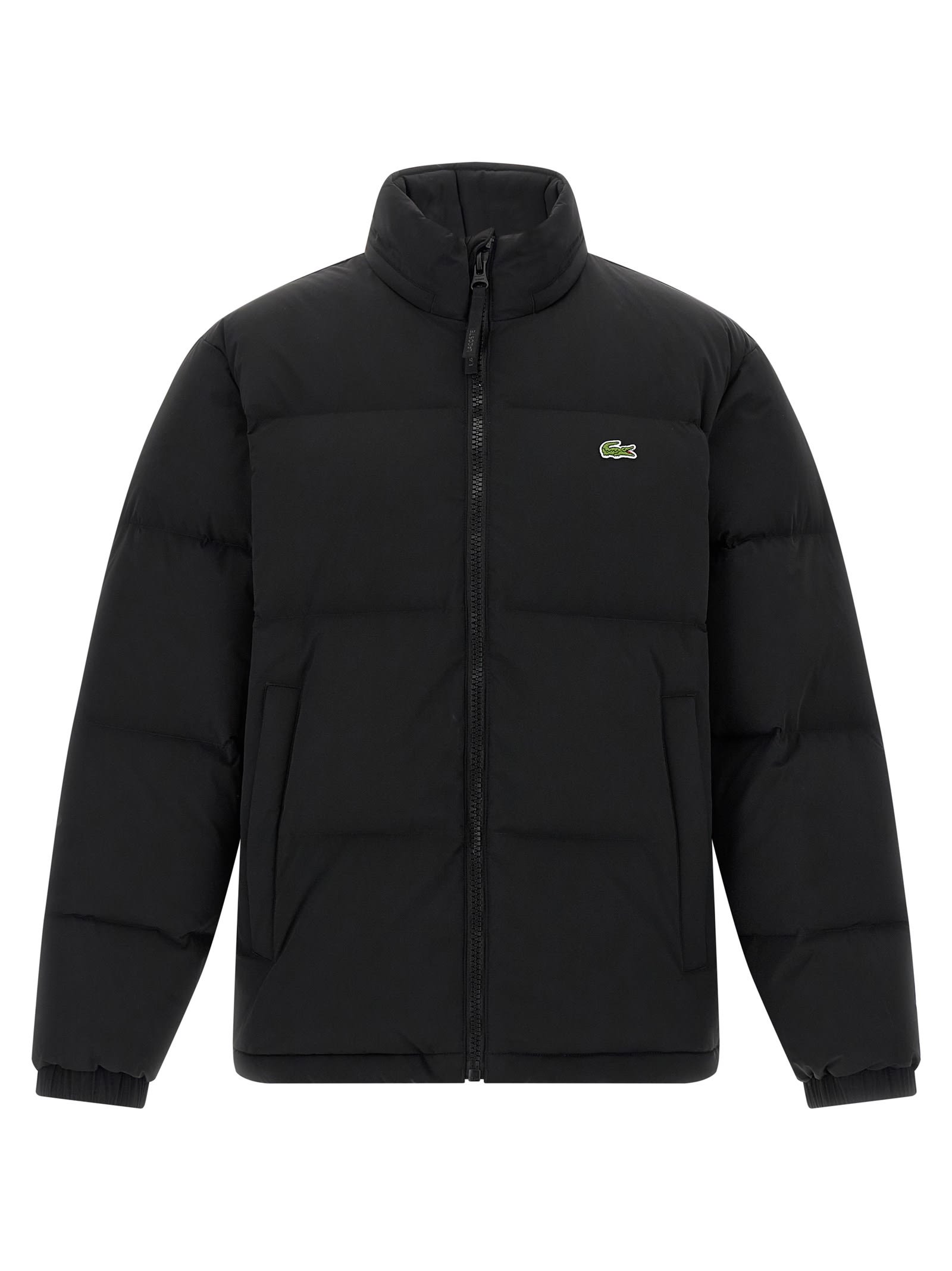 Lacoste Water-repellent Down Jacket With Packable Hood Clothing In Black