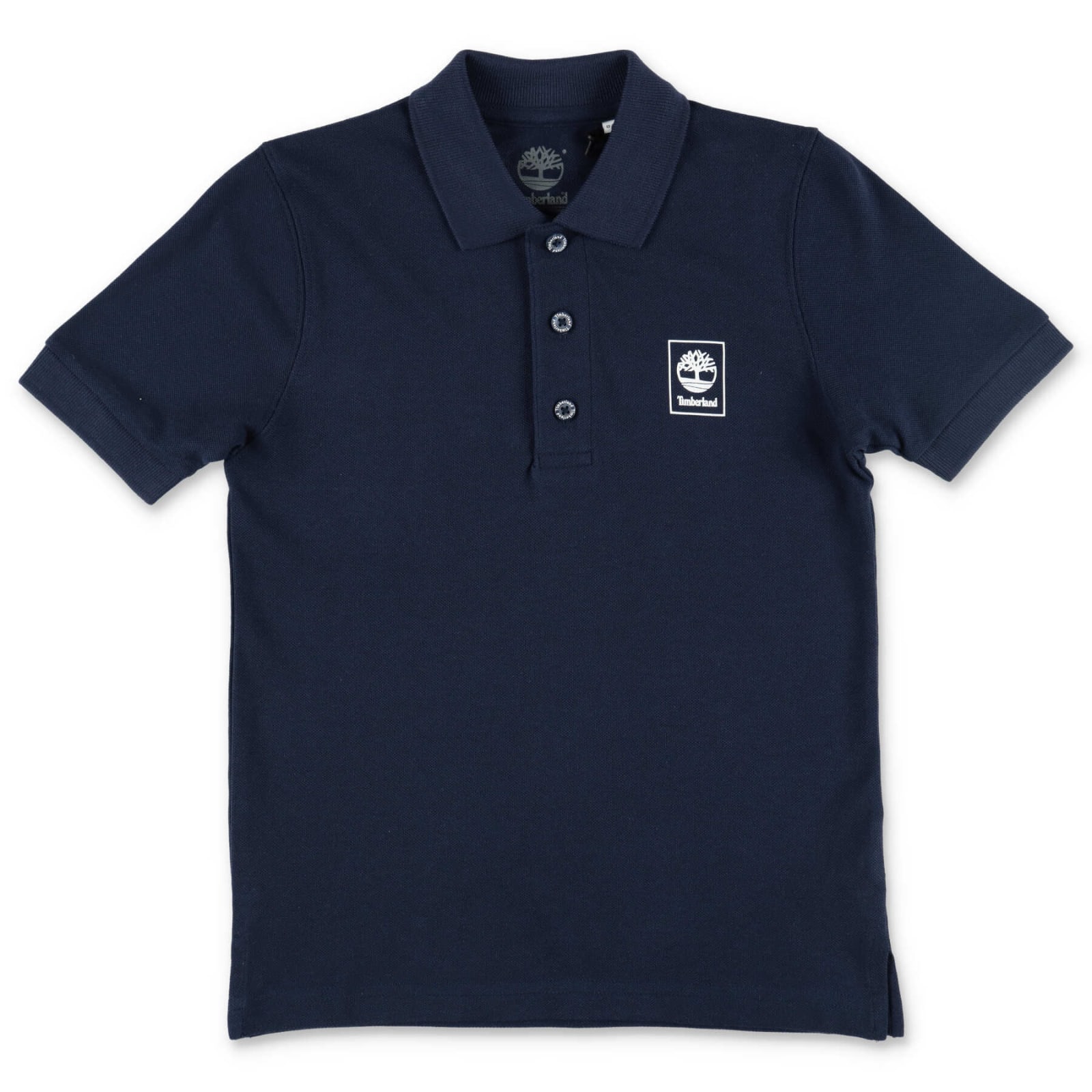 Timberland Polo Blu Navy In Cotone