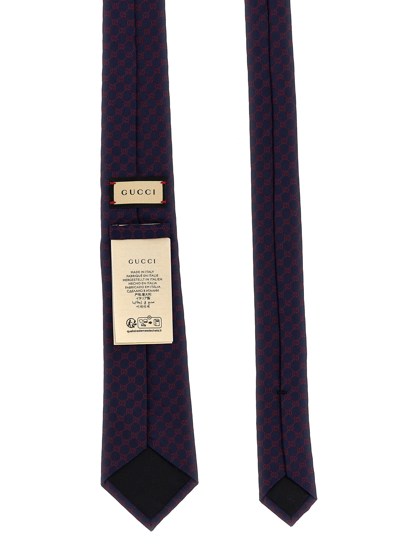 Gucci Mono Morset Tie In Blue