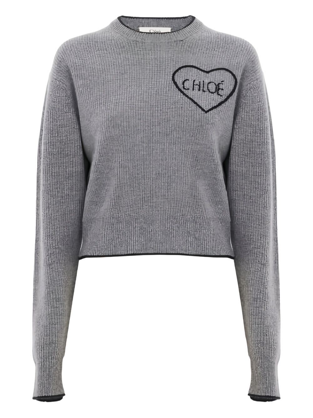 Chloé Cashmere Crewneck Sweater In Gray