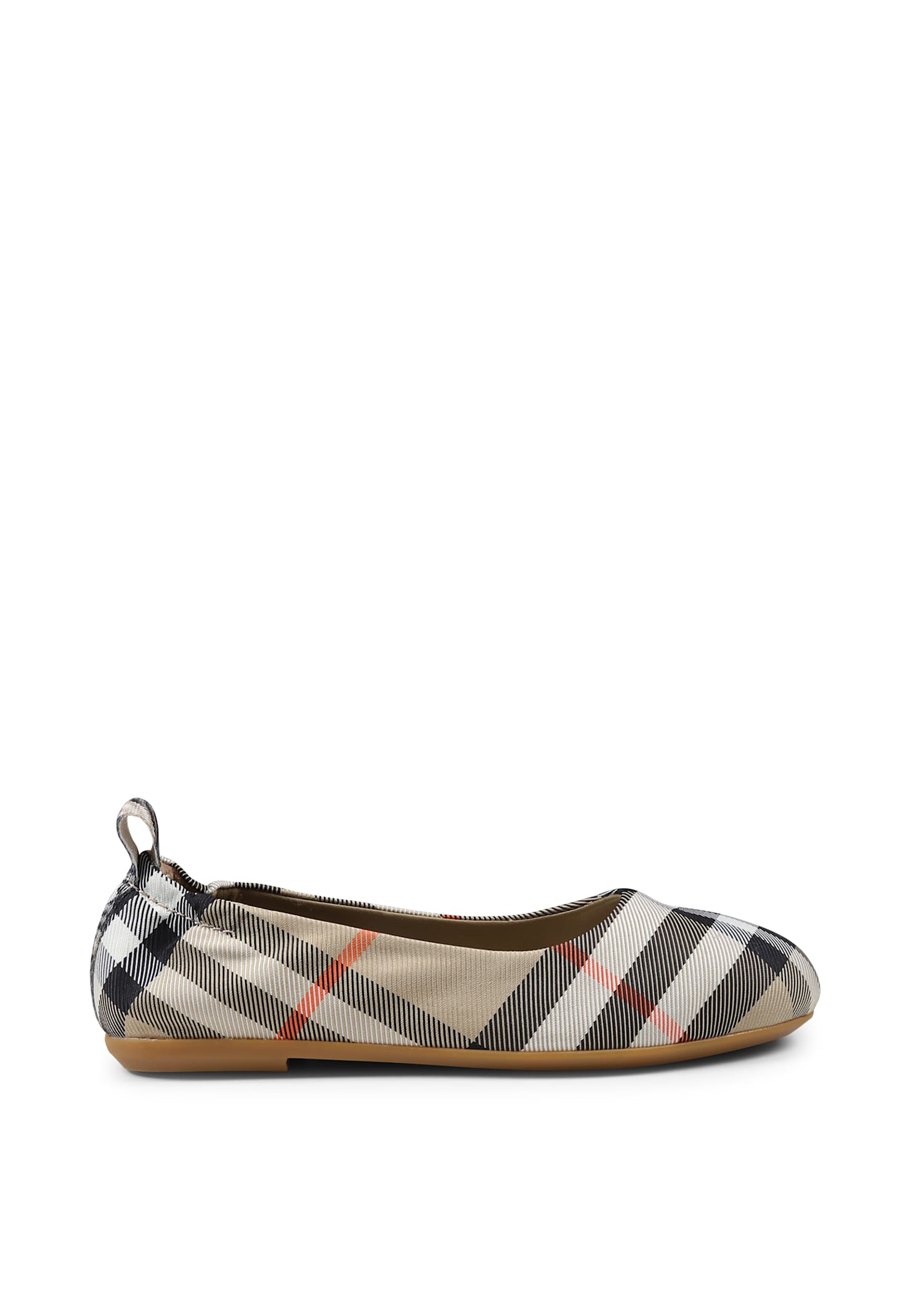 Burberry Ballerina Beige Check Pattern In Beige