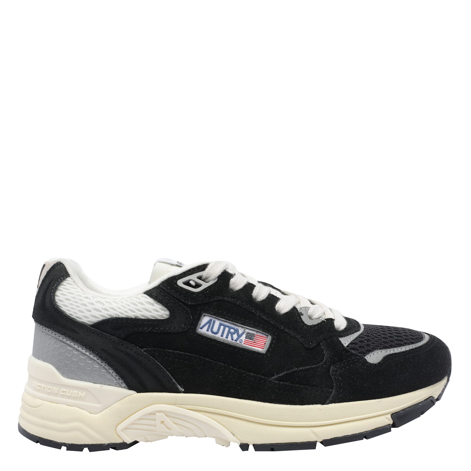 Autry Hyperway Sneakers With Front Lacing And Logo Details In Black