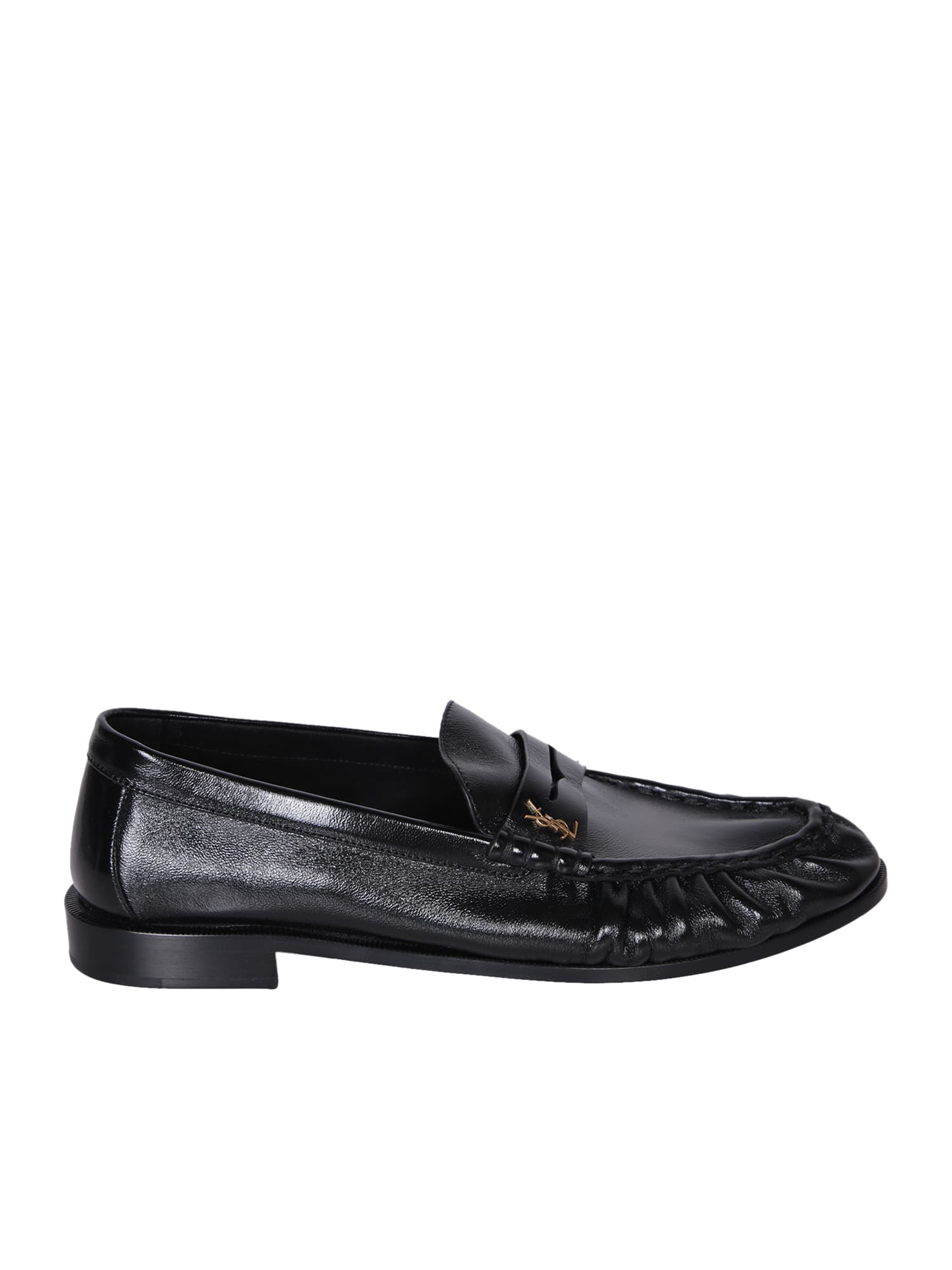 Shop Saint Laurent Le Loafer Penny Black