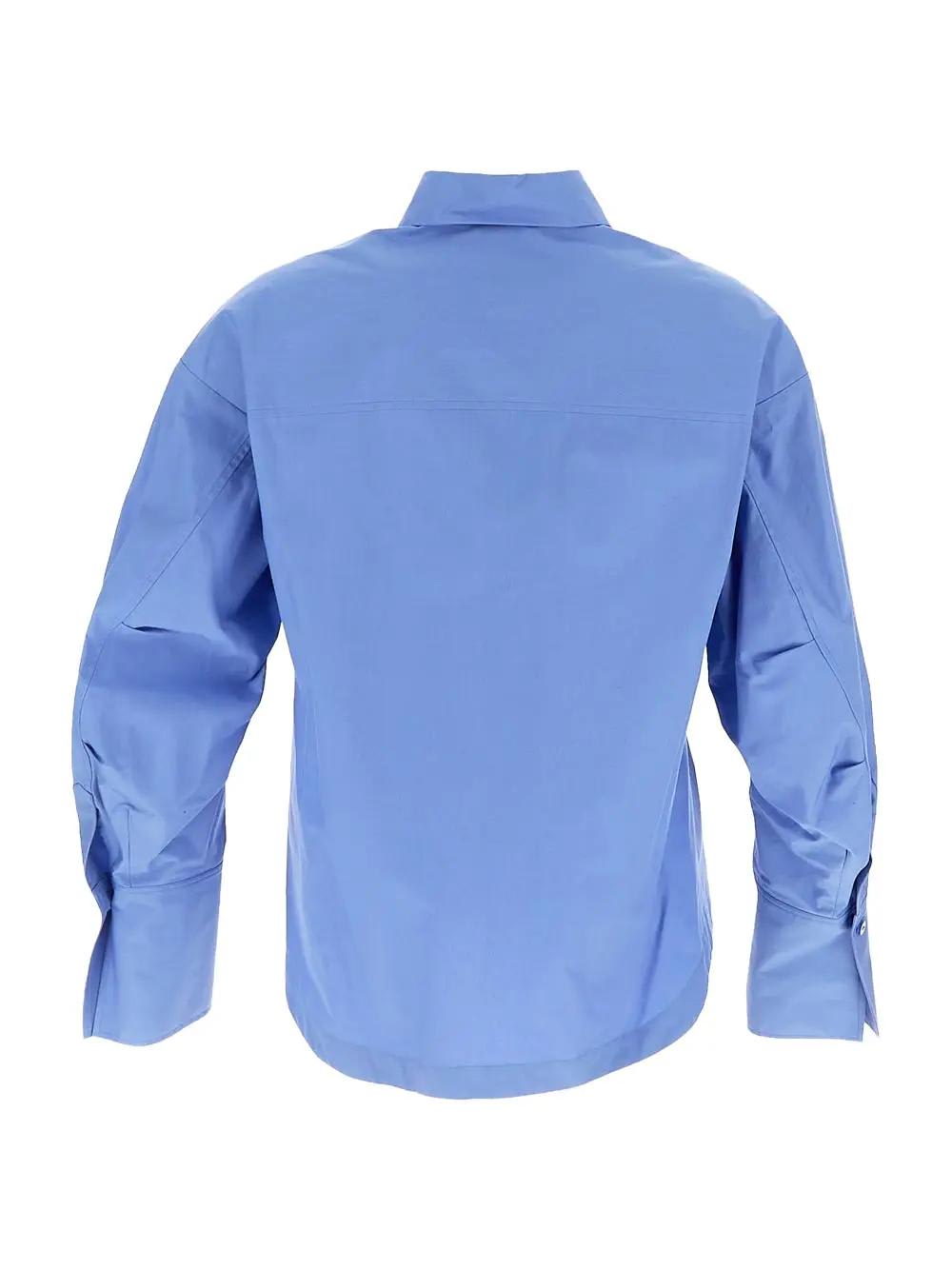Shop Attico Eliza Shirt In Blue