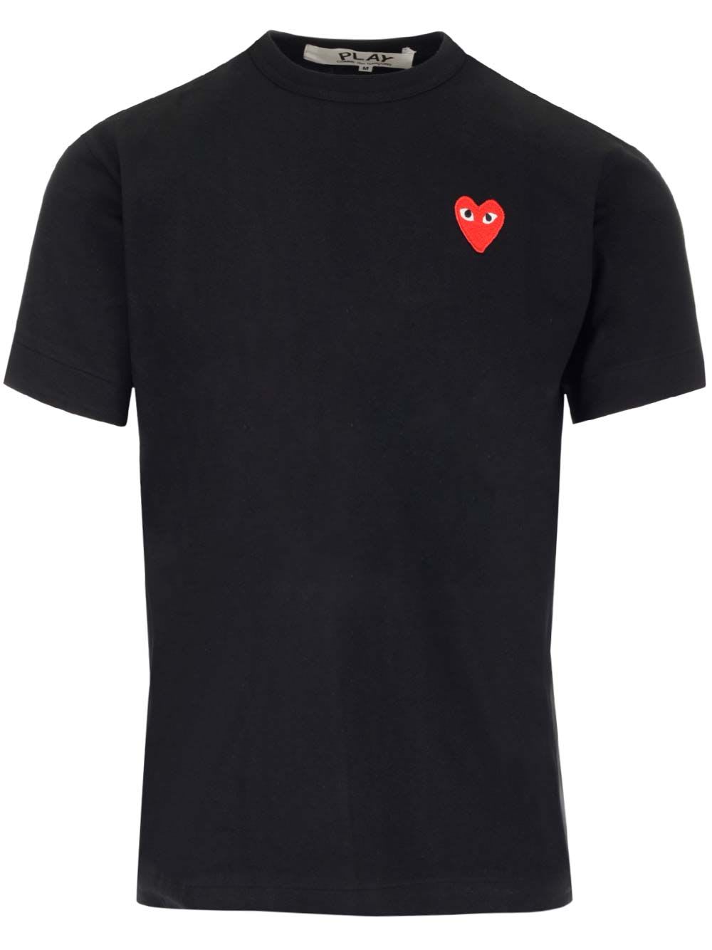 Comme des Garçons Play T-shirt With Small Red Heart