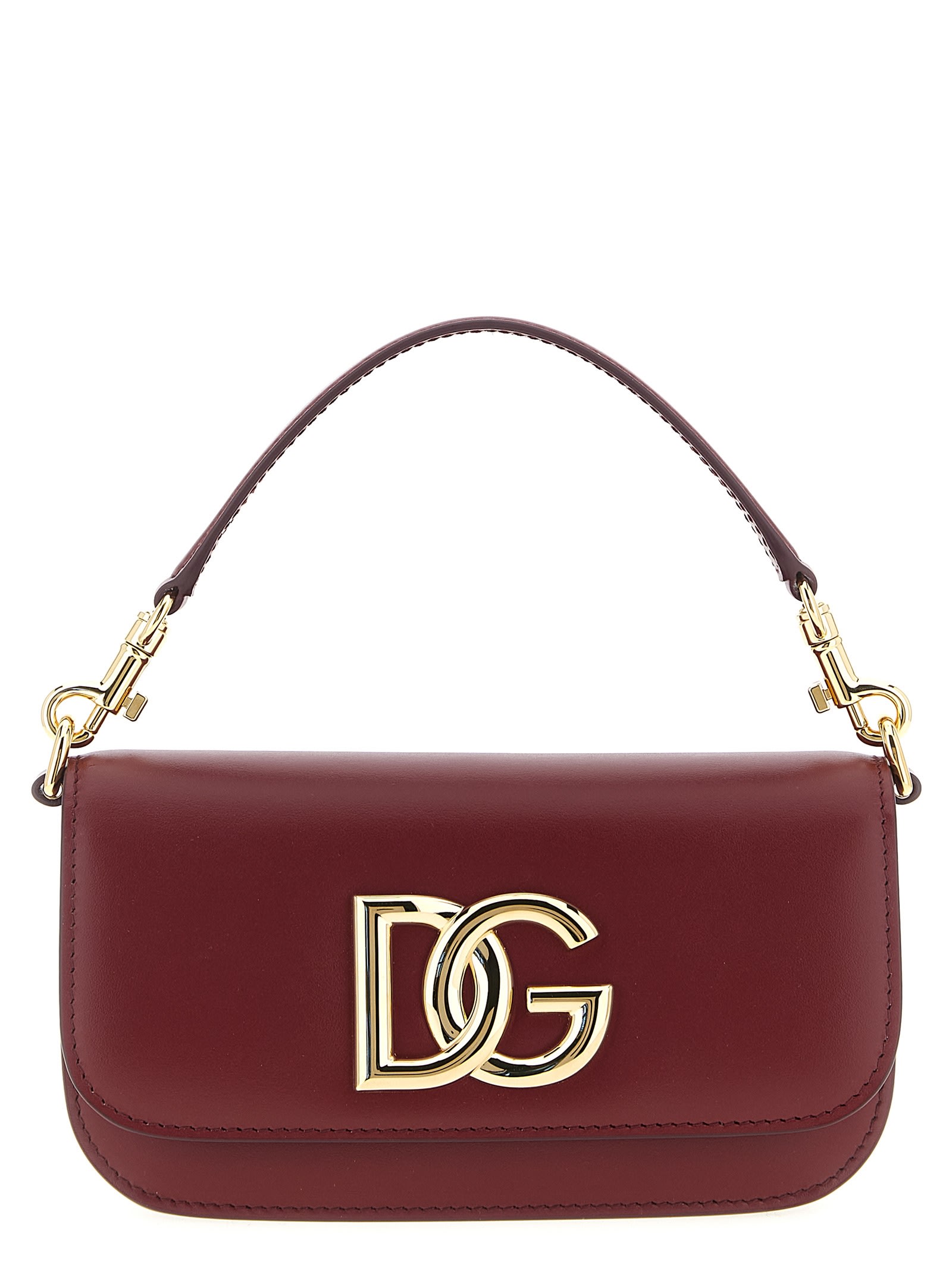 Dolce & Gabbana Maroon 3.5 Shoulder Bag In Burgundy