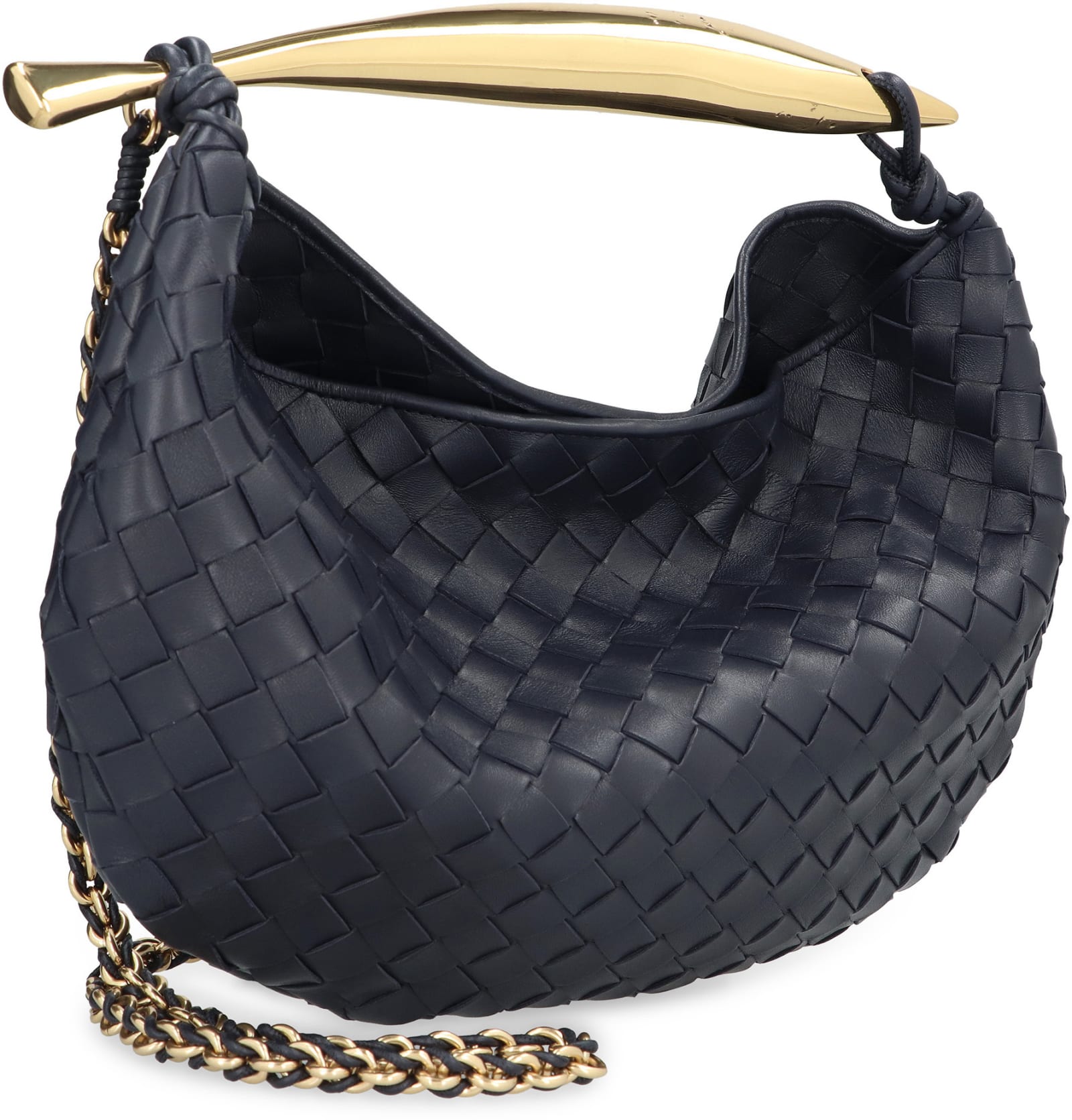 Shop Bottega Veneta Sardine Bag With Chain In Blue