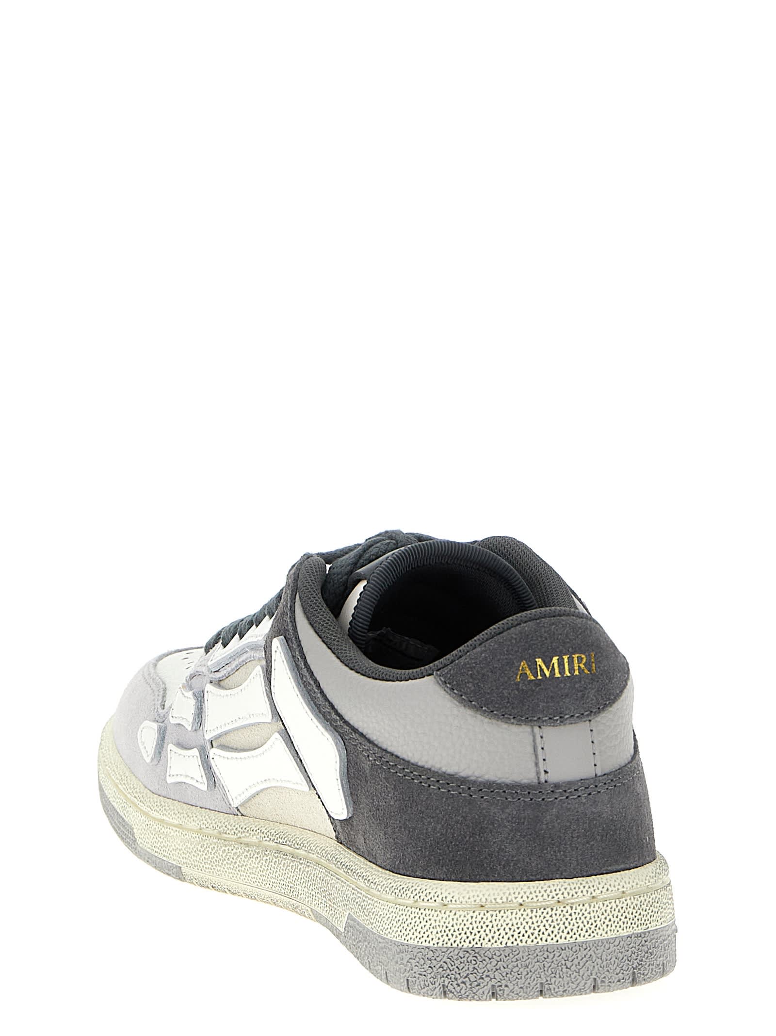 Amiri Distressed Low Top Sneakers With Skeleton Detail In Multi