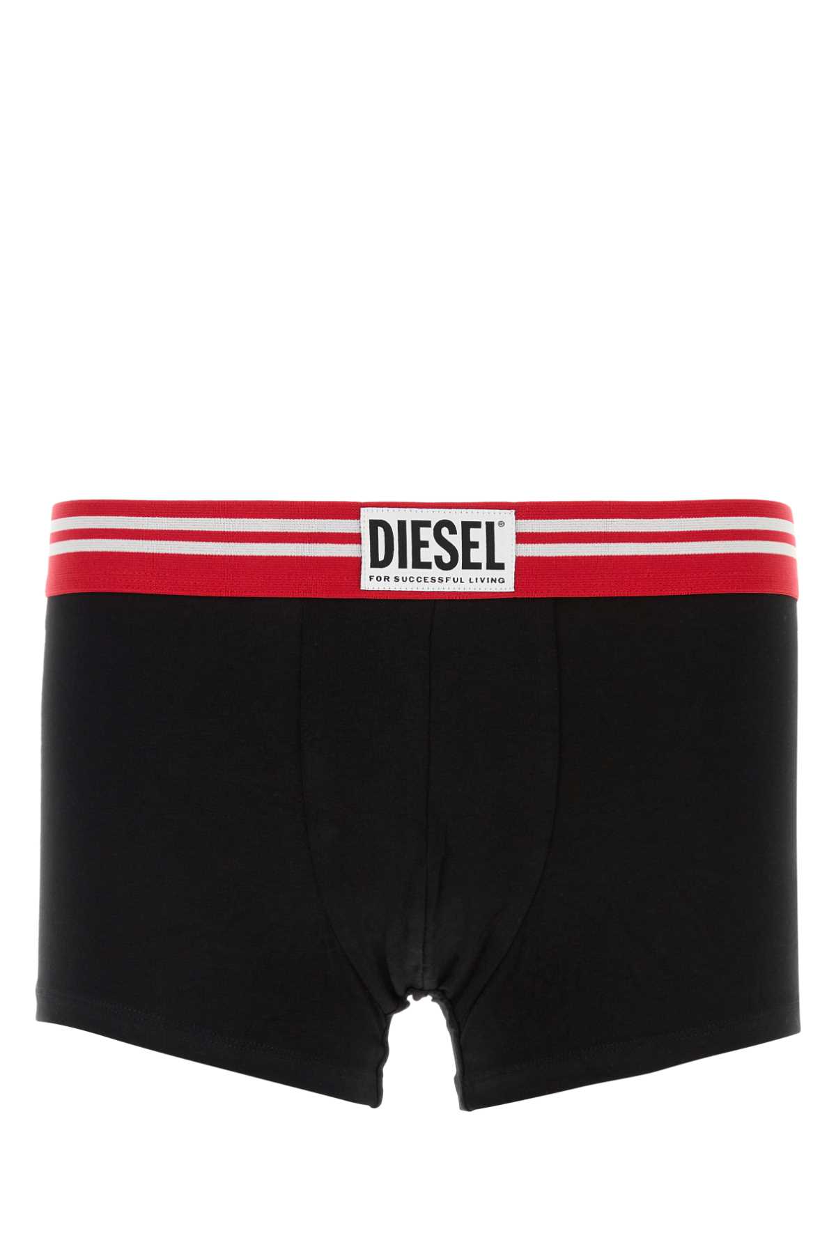 Black Stretch Cotton Boxer