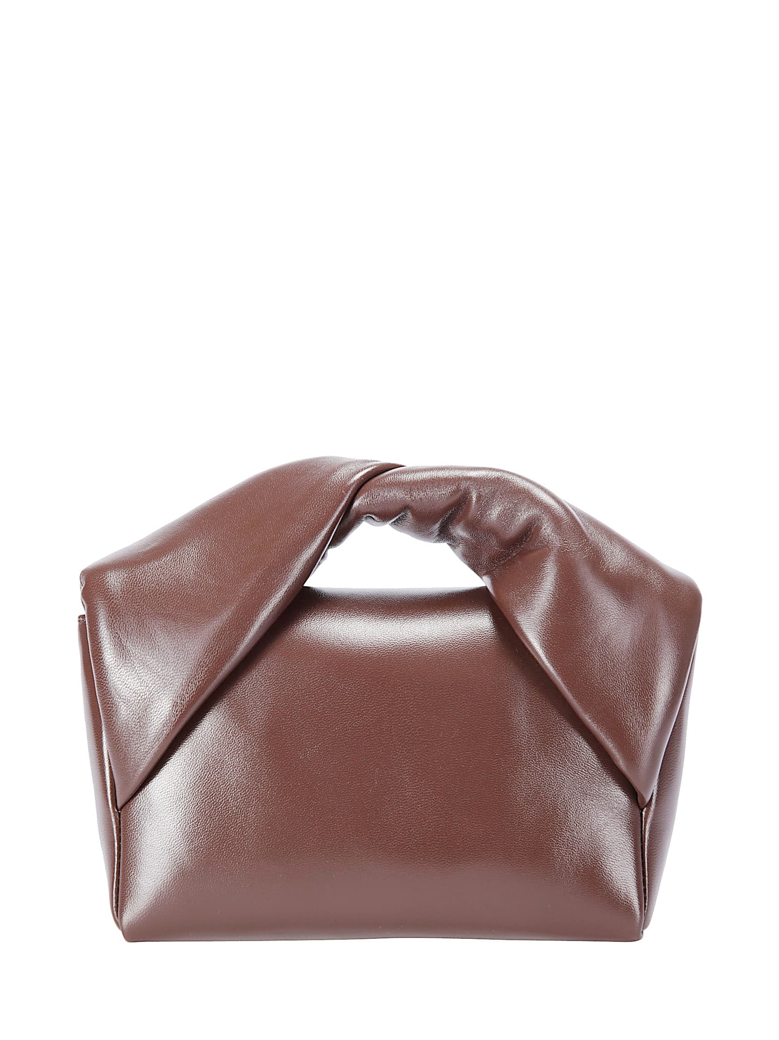 Jw Anderson Chocolate Nappa Leather Medium Twister Handbag In Brown