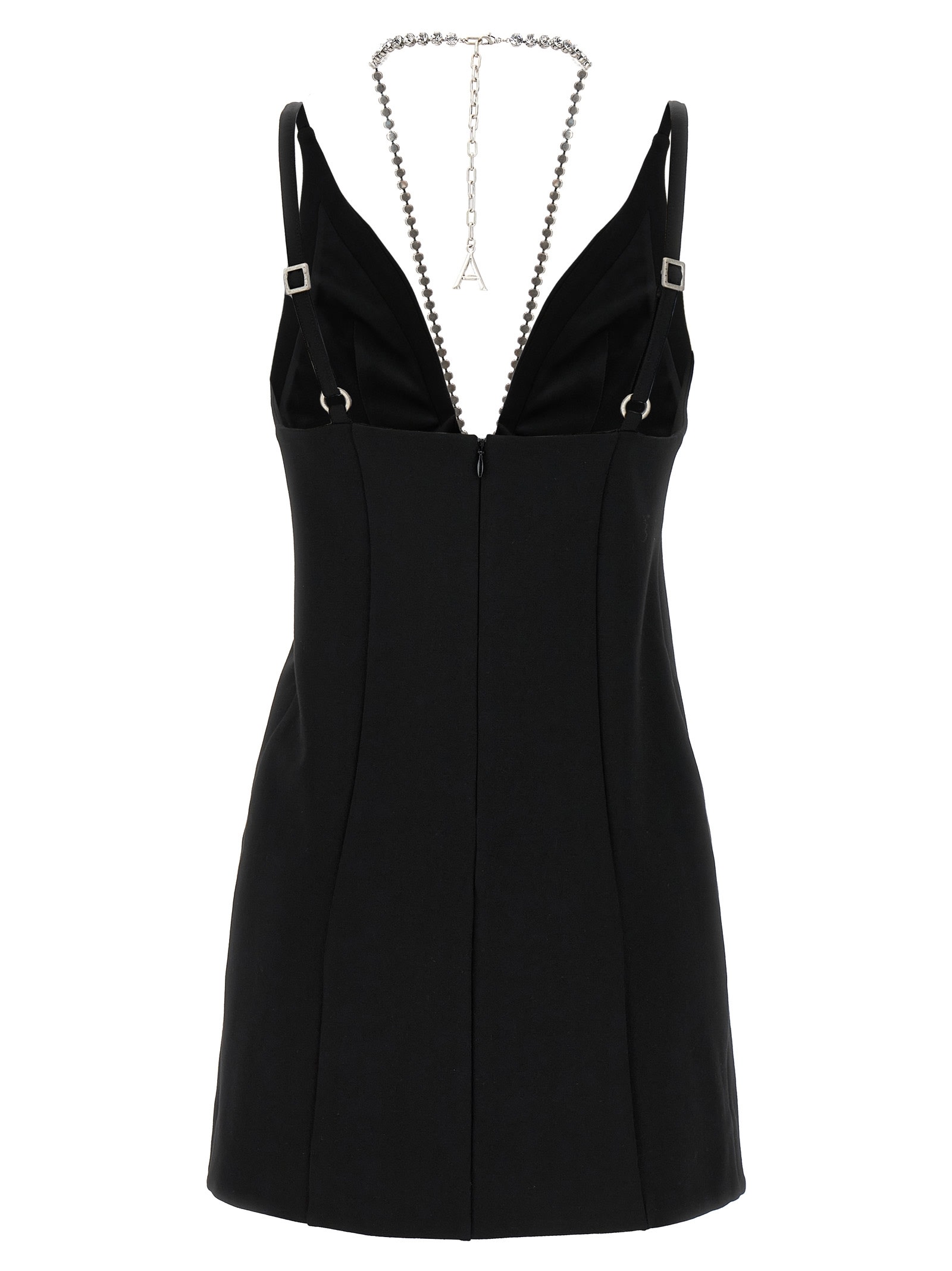 Shop Area Crystal Butterfly Mini Dress In Black